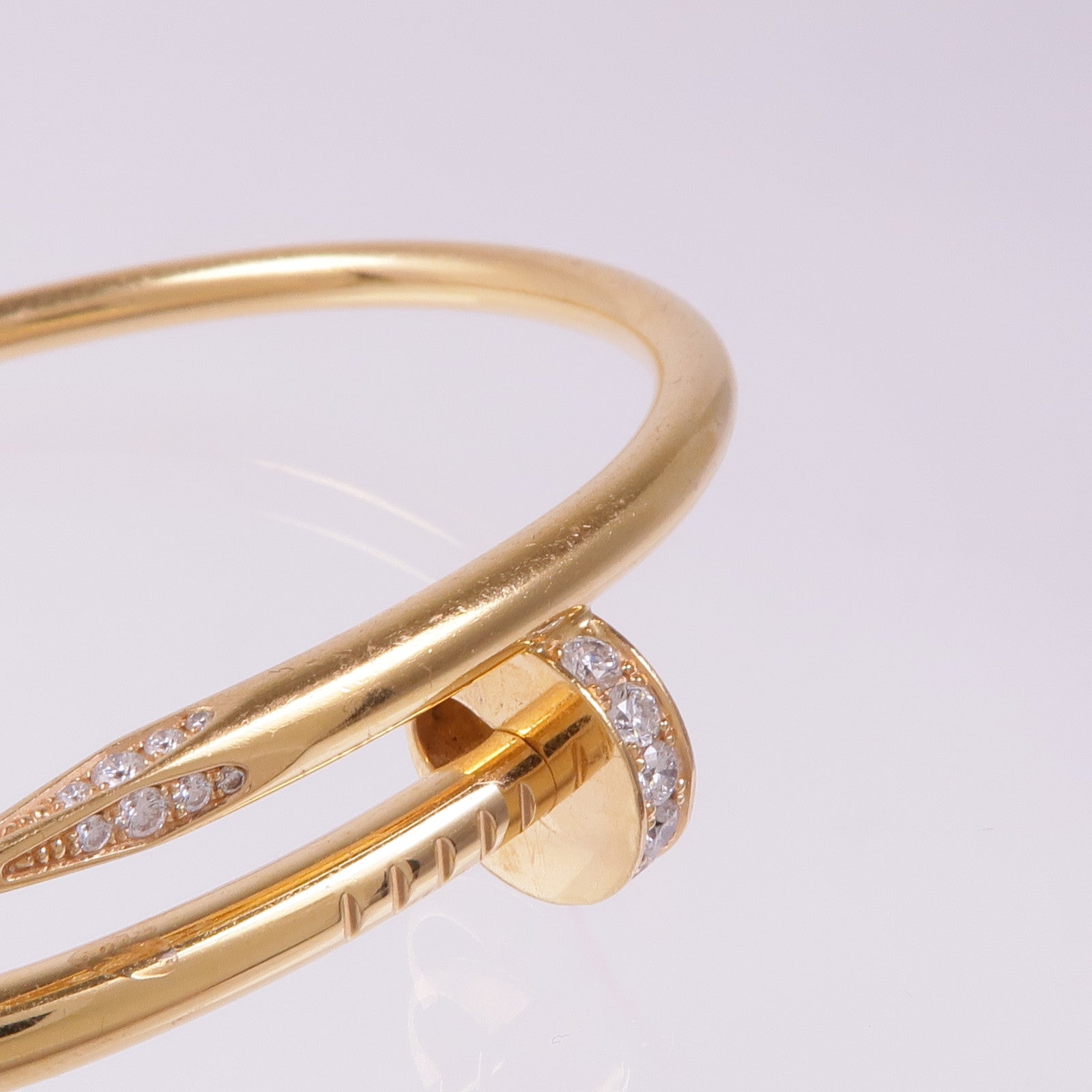 CARTIER 18K玫瑰金Juste Un Clou鑽石手鐲 Cartier#17