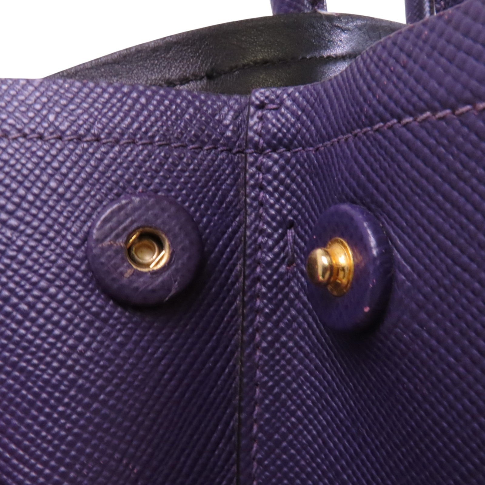 PRADA Saffiano皮革Double金扣手挽肩背兩用袋