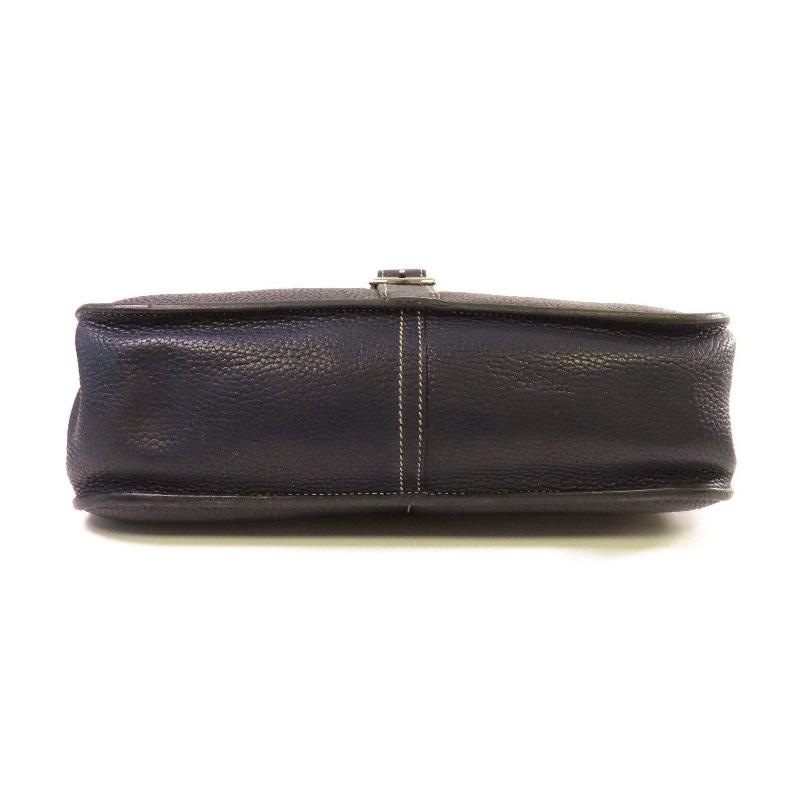 HERMES 【激減優惠】Clemence皮革Halzan 31 2Way Shoulder Bag銀扣手挽肩背兩用袋Bleu Saphir寶石藍色