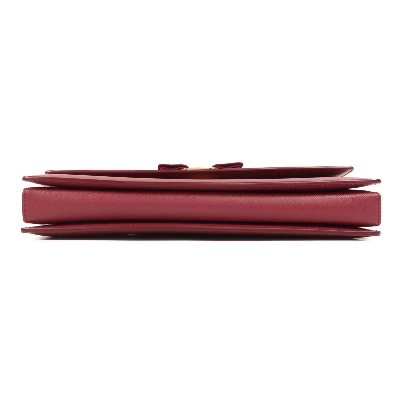 Salvatore Ferragamo 【激減優惠】Saffiano皮革Chain Shoulder金扣鏈帶肩背袋