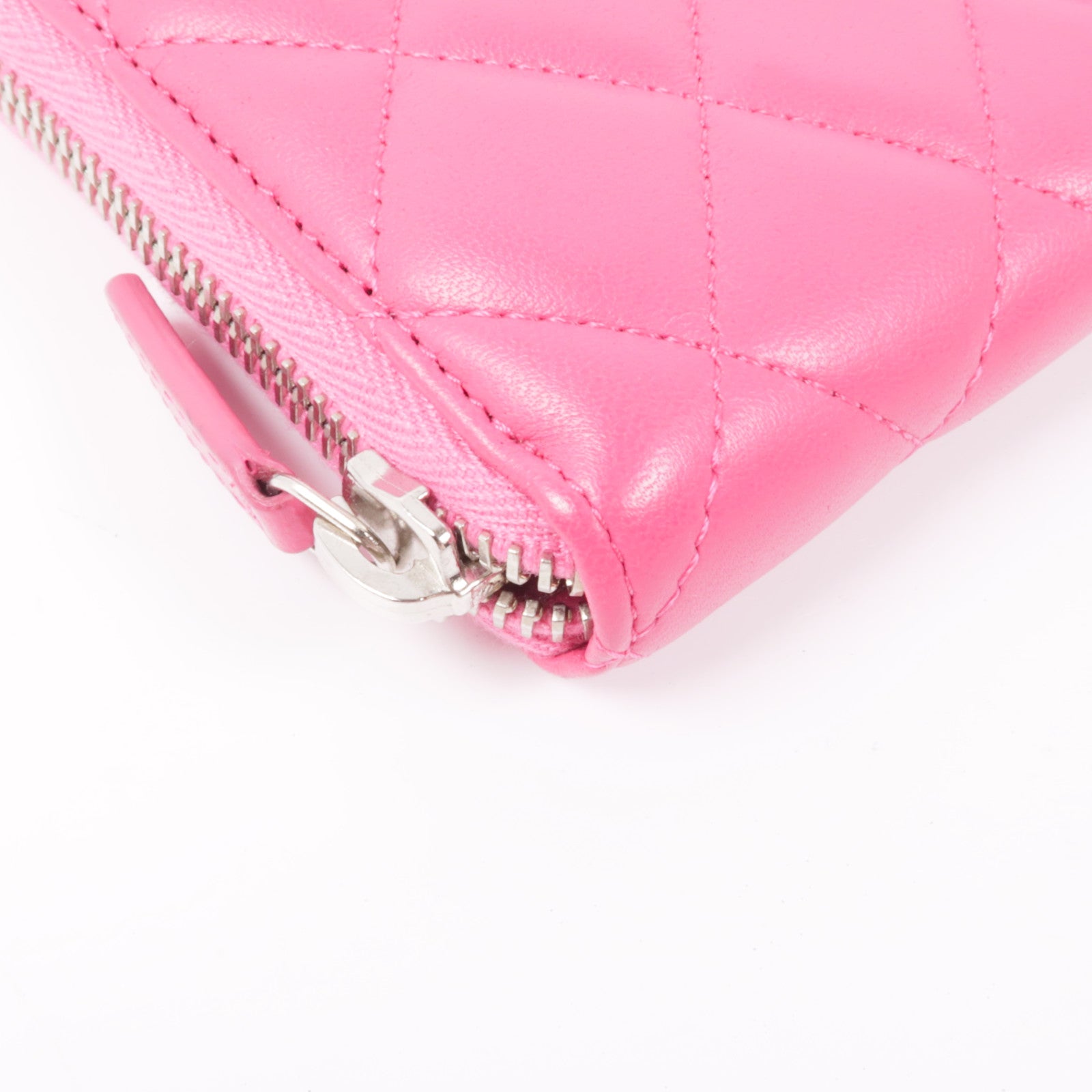CHANEL 皮革Long Wallet銀扣長錢包