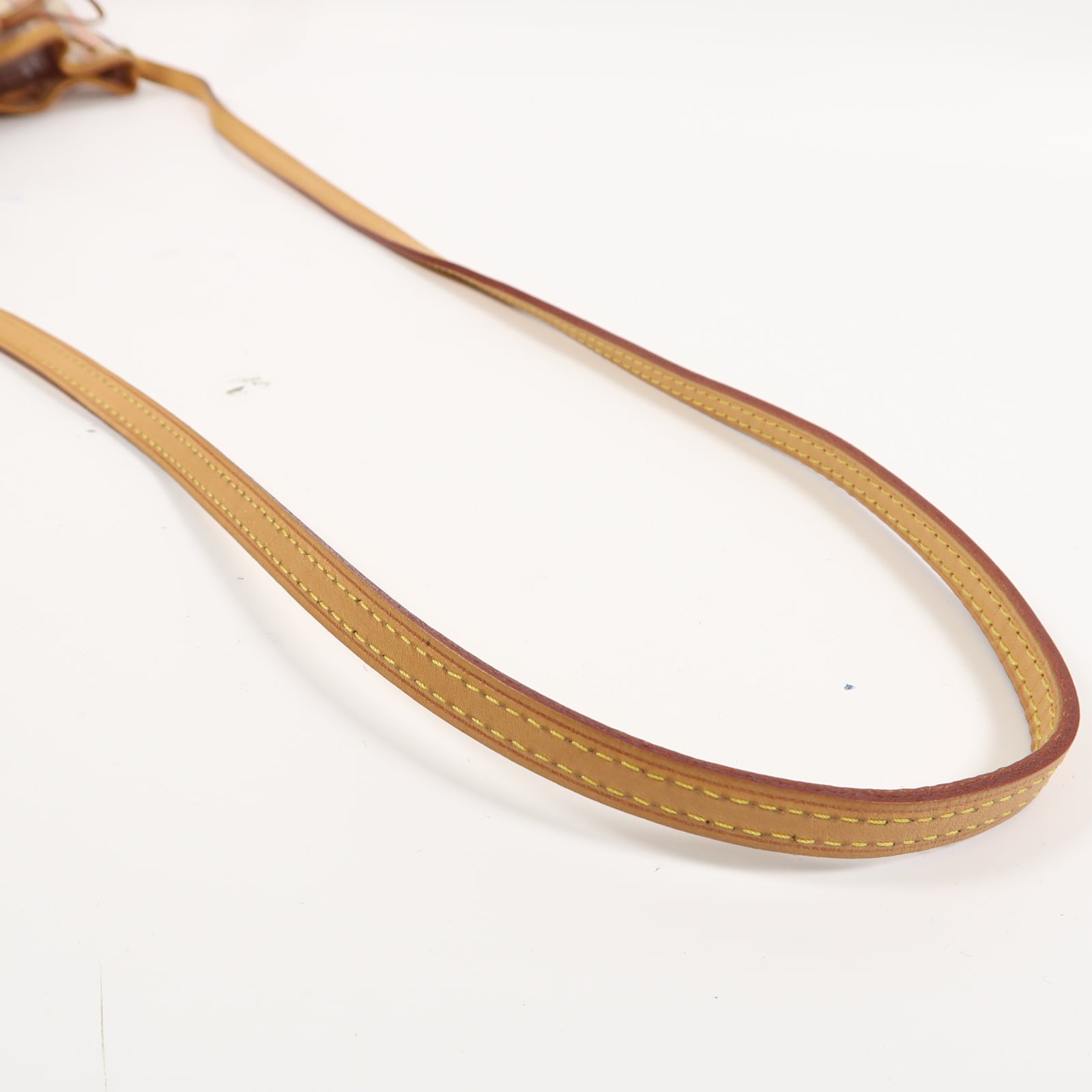 LOUIS VUITTON 【激減優惠】Damier Nano Noe金扣肩背袋白色/粉紅色
