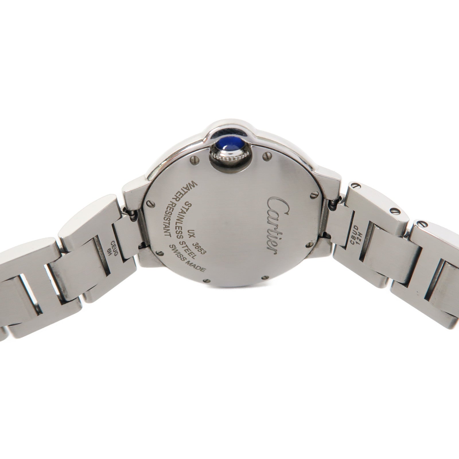CARTIER Ballon Bleu不鏽鋼手錶石英機芯米色