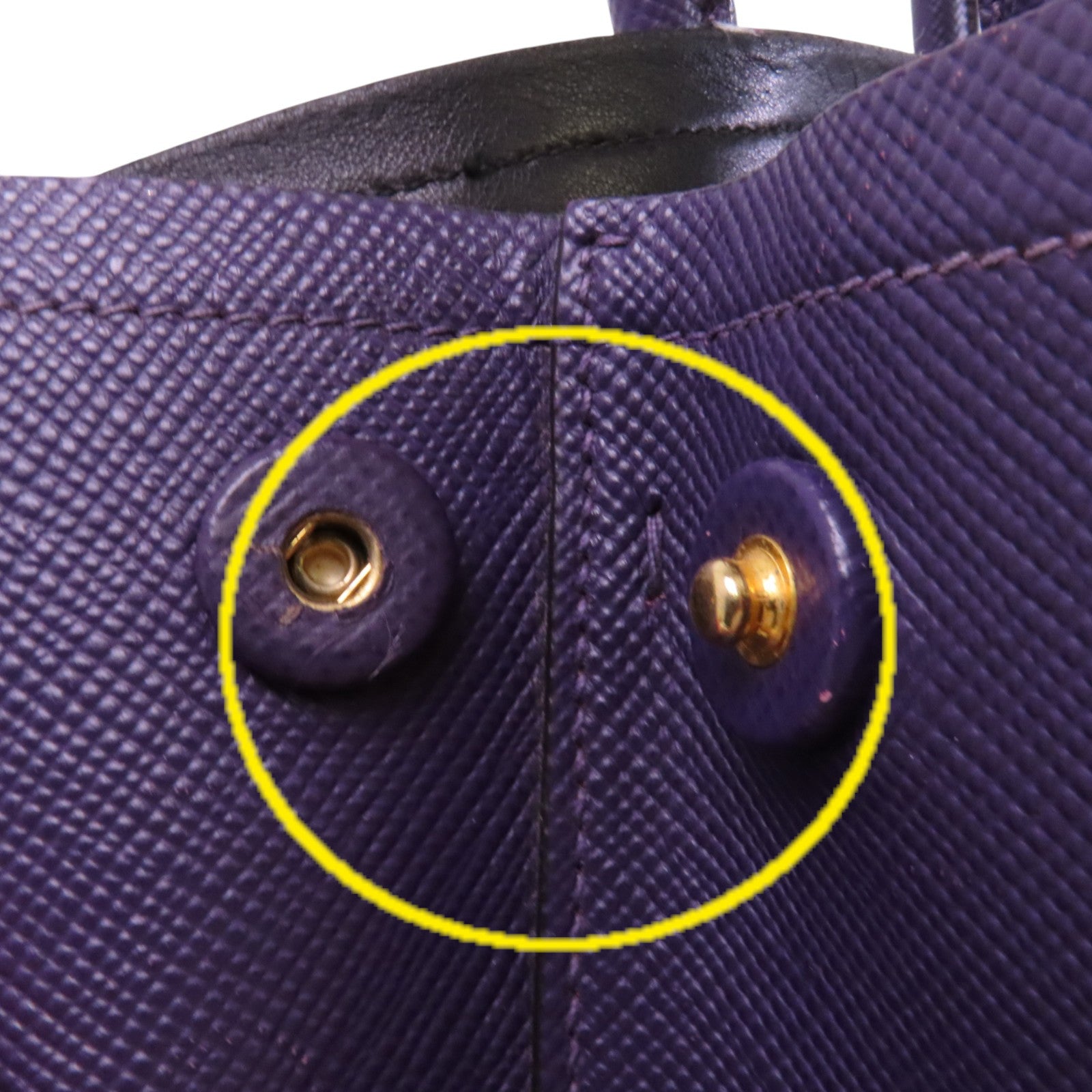 PRADA Saffiano皮革Double金扣手挽肩背兩用袋