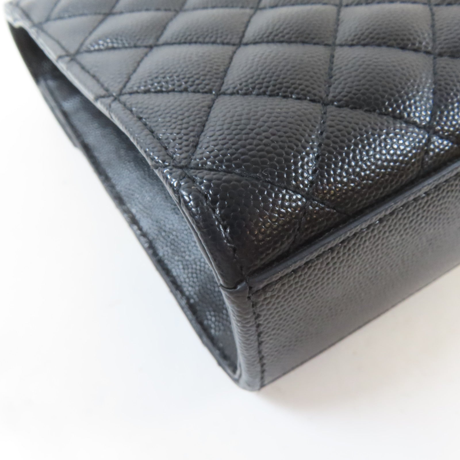 SAINT LAURENT 牛皮皮革Envelope Sling Bag金扣鏈帶肩背袋黑色