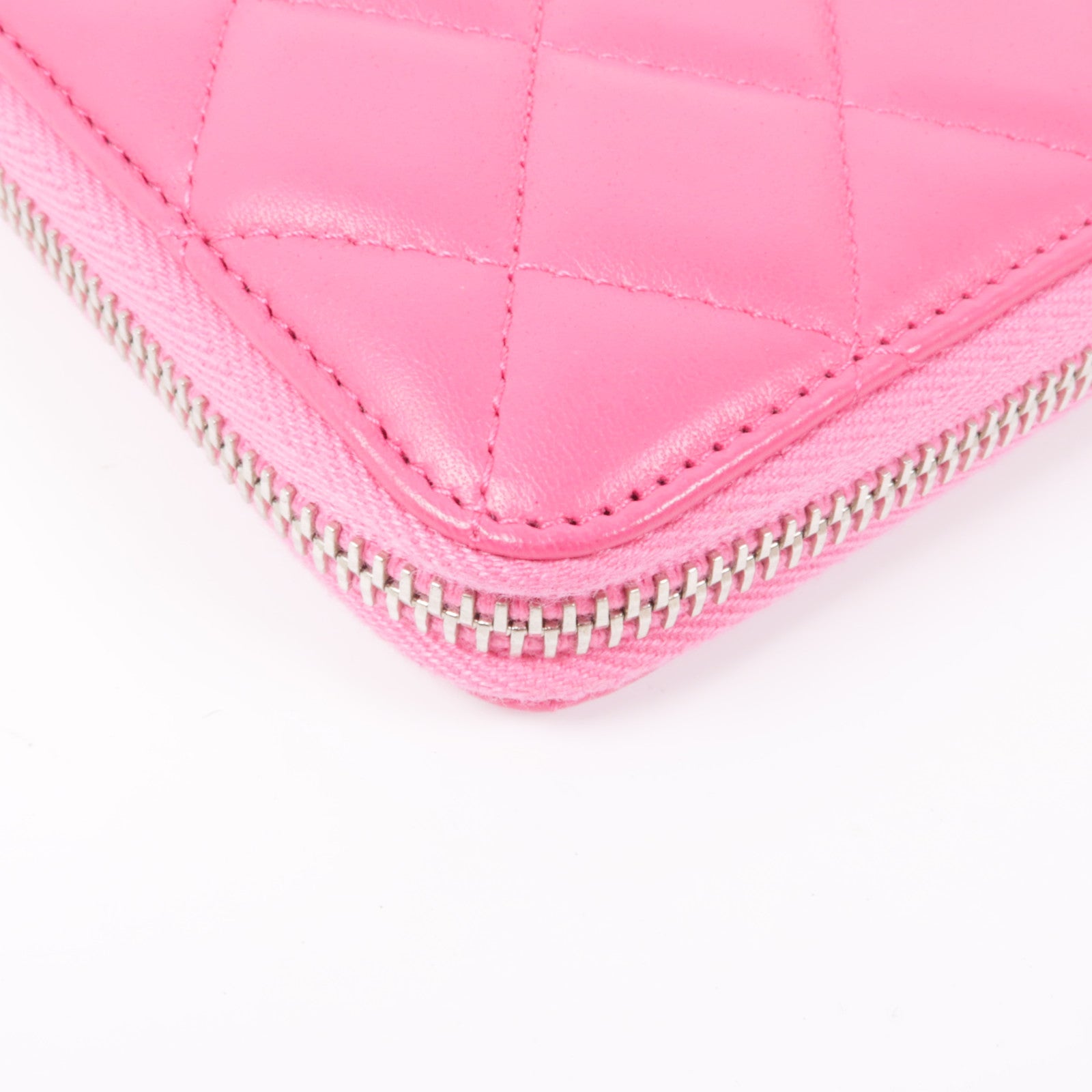 CHANEL 皮革Long Wallet銀扣長錢包