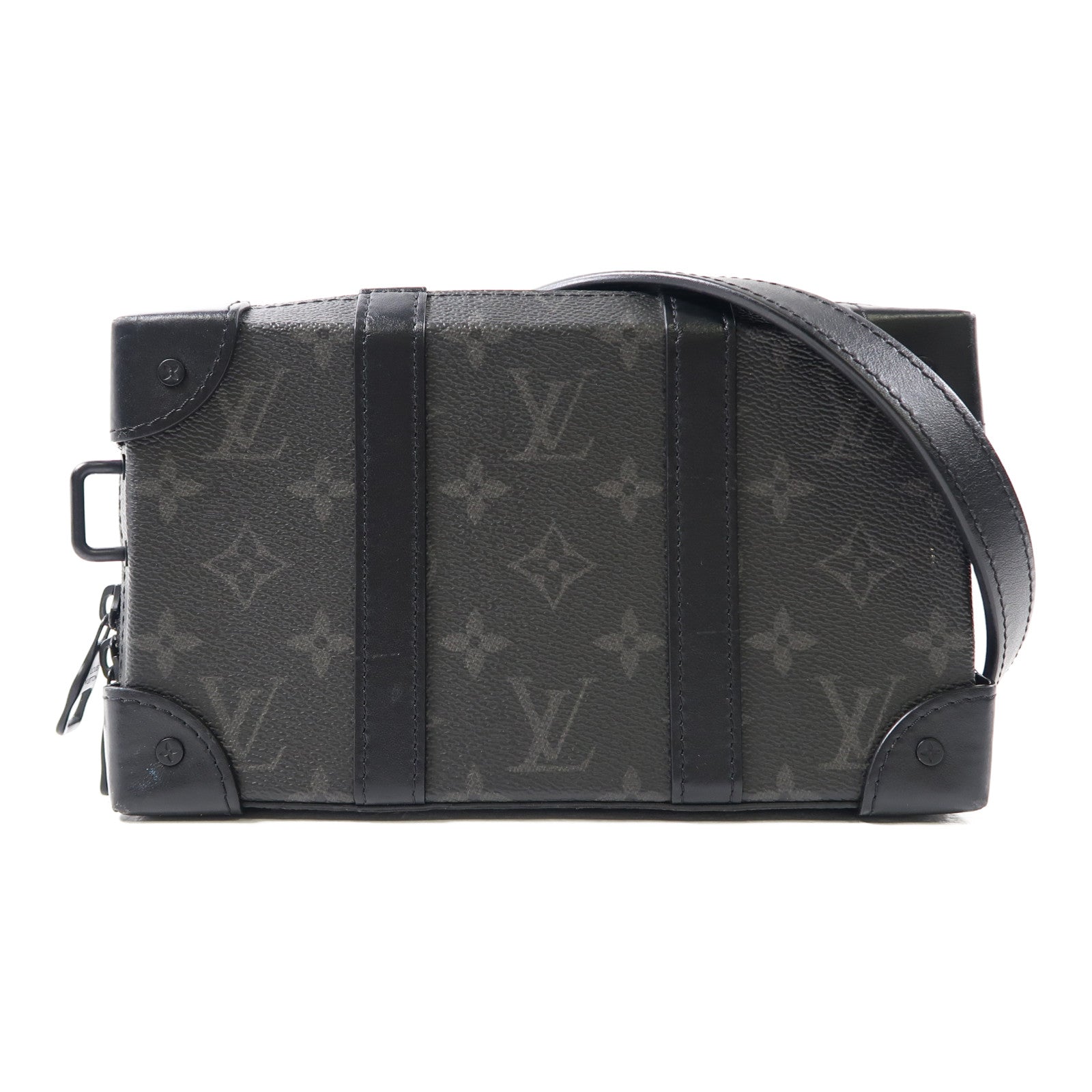 LOUIS VUITTON Monogram Eclipse Soft Trunk Wallet肩背袋黑色