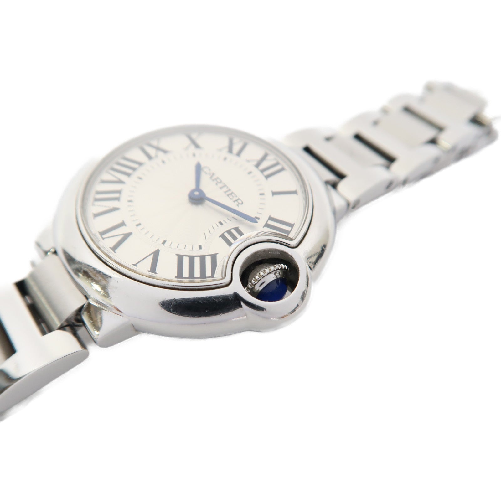 CARTIER Ballon Bleu不鏽鋼手錶石英機芯米色