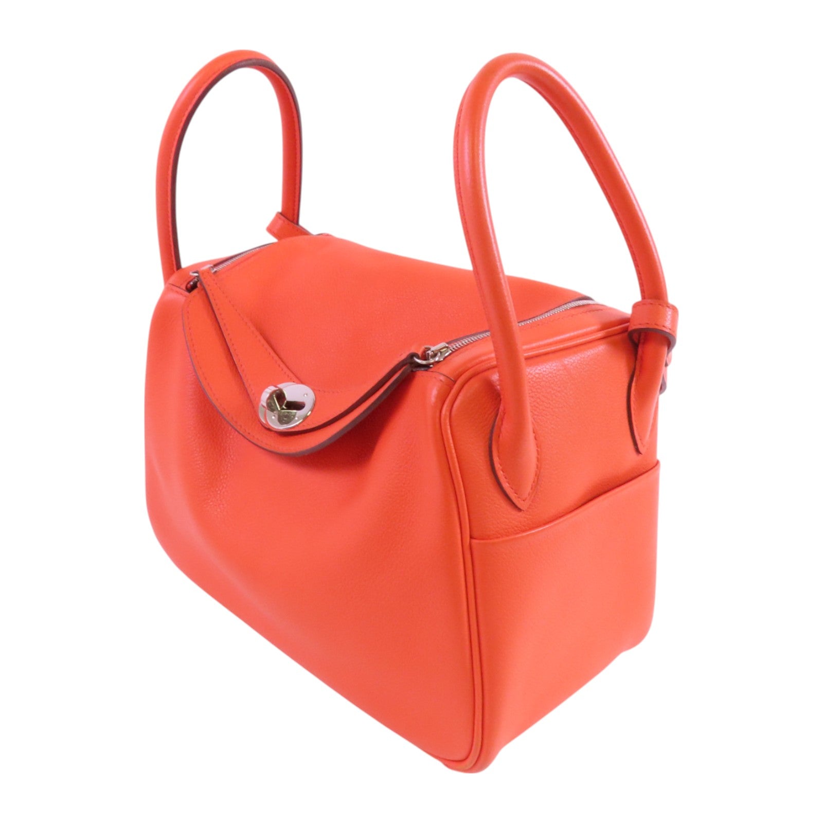 HERMES Evercolor皮革Lindy 26銀扣肩背袋