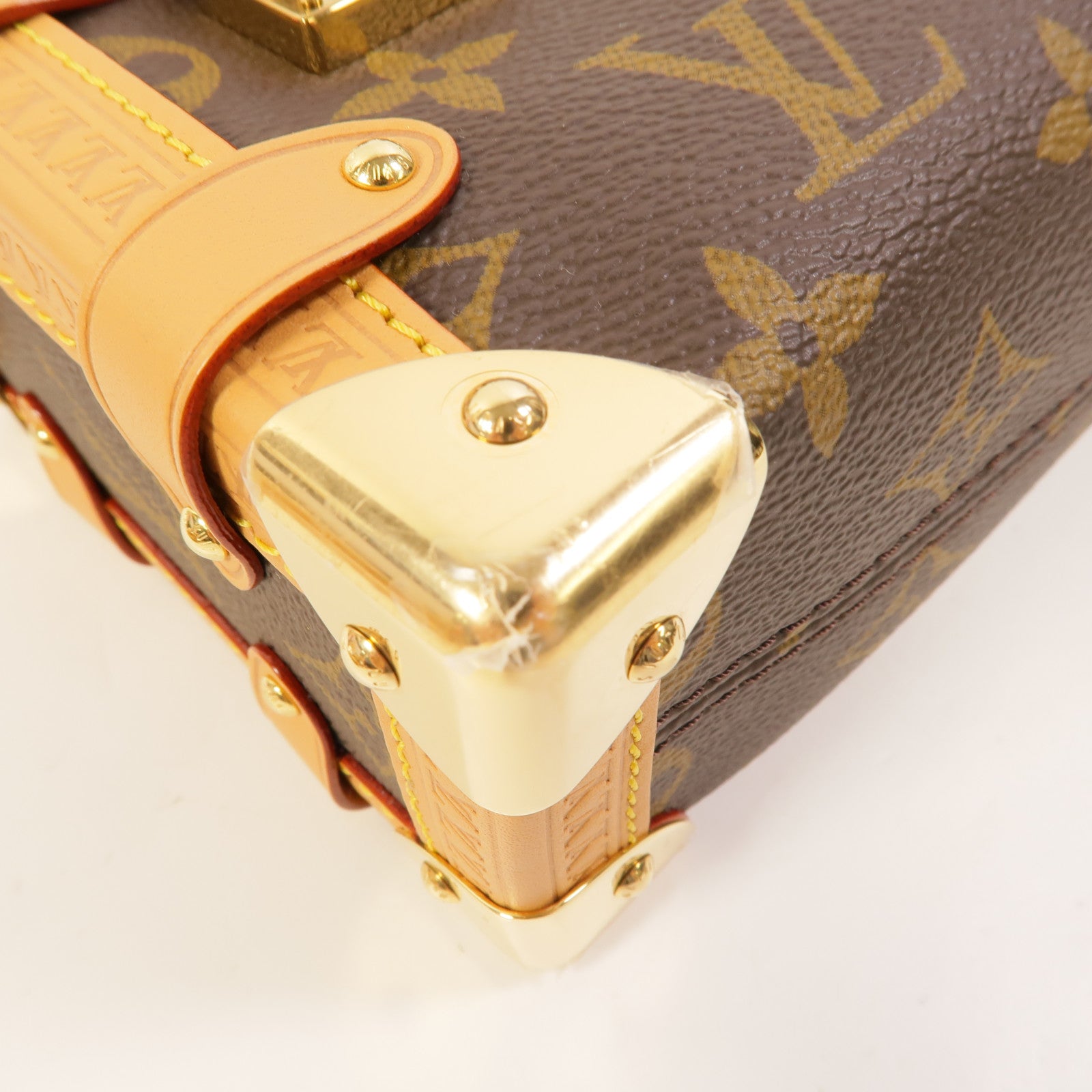 LOUIS VUITTON Monogram Side Trunk PM金扣手挽肩背兩用袋