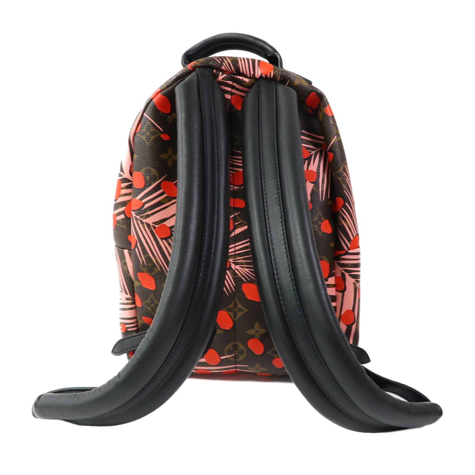 LOUIS VUITTON 【激減優惠】Monogram Palm Springs PM金扣背包啡色/紅色