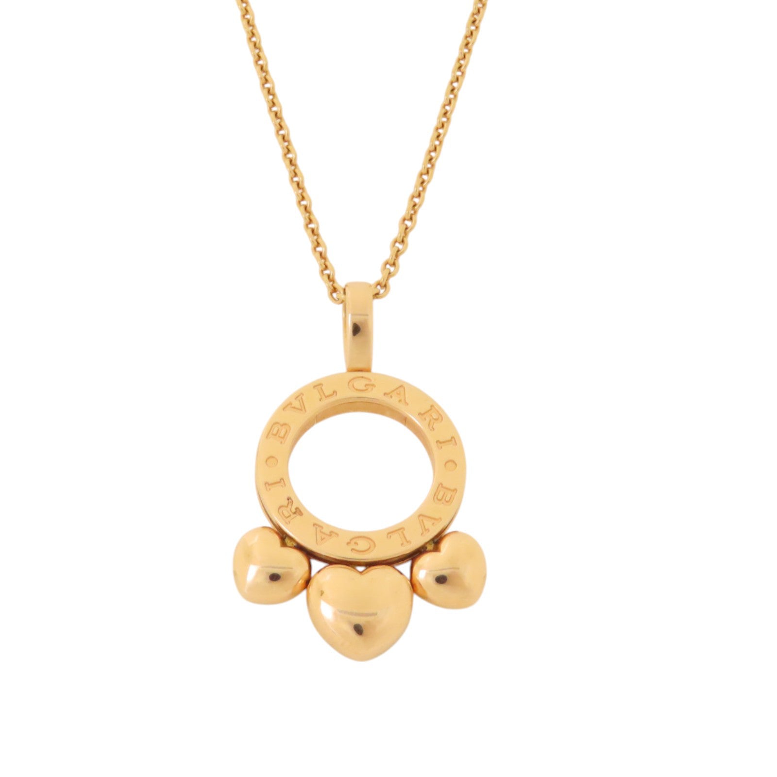 BVLGARI Allegra Heart Necklace 18K Rose Gold