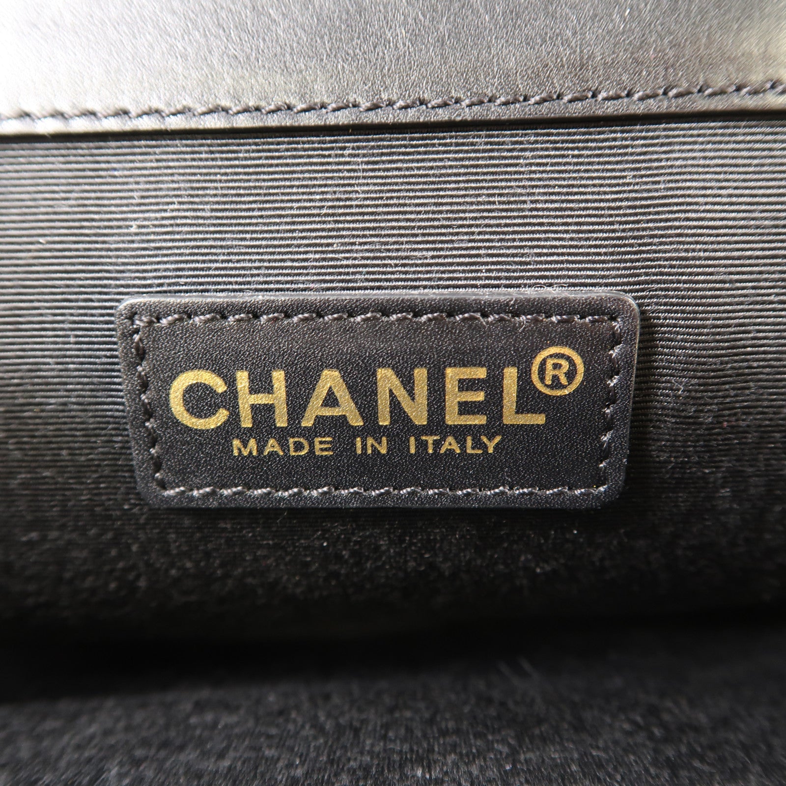CHANEL 帆布Totebag金扣鏈帶手挽袋黑色