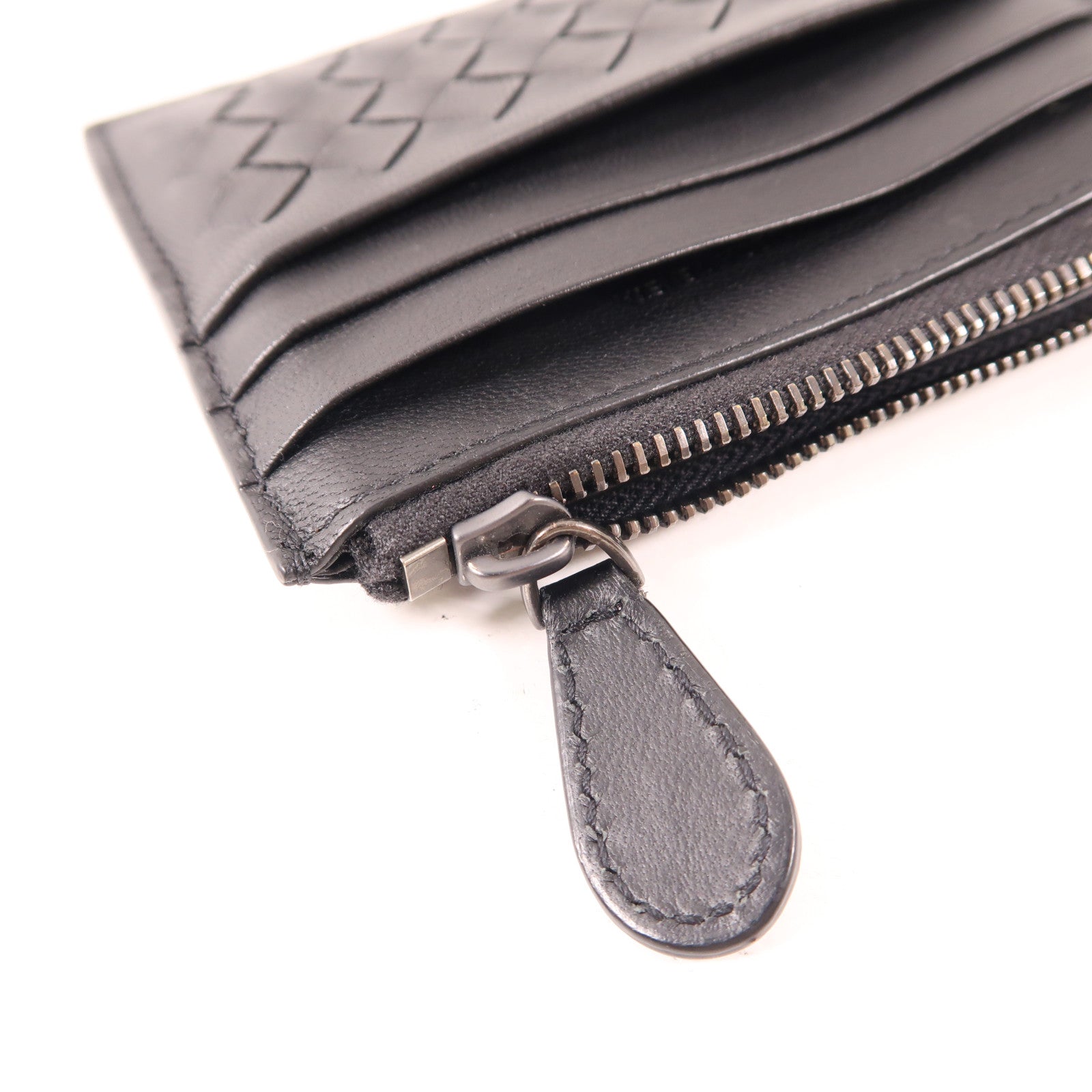 BOTTEGA VENETA 織紋皮革Coin/Card Case卡片套/零錢包黑色