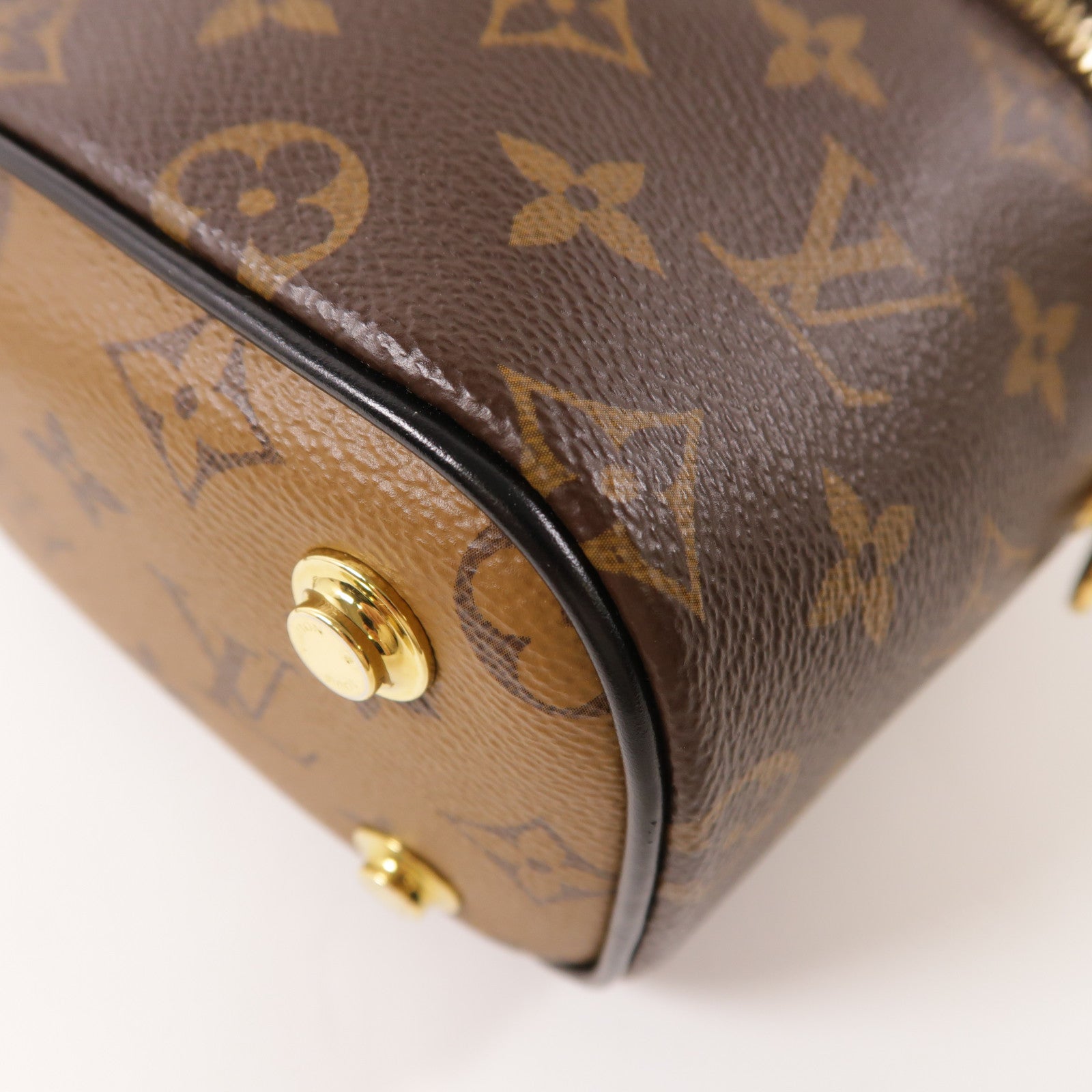 LOUIS VUITTON Monogram Reverse Vanity PM金扣手挽肩背兩用袋