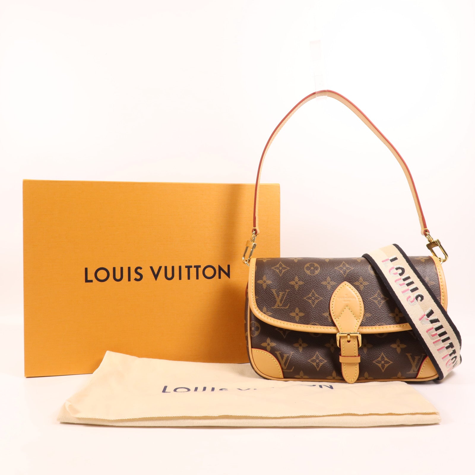 LOUIS VUITTON Monogram Diane金扣肩背袋