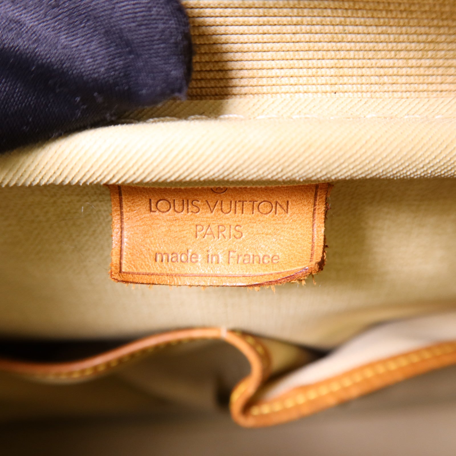LOUIS VUITTON Monogram Deauville金扣手挽袋棕色