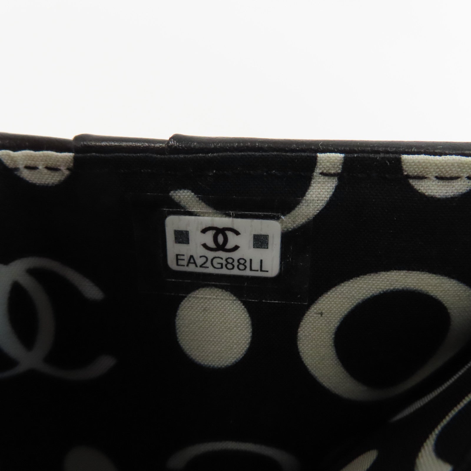 CHANEL 菱格Caviar皮革Wallet銀扣錢包黑色