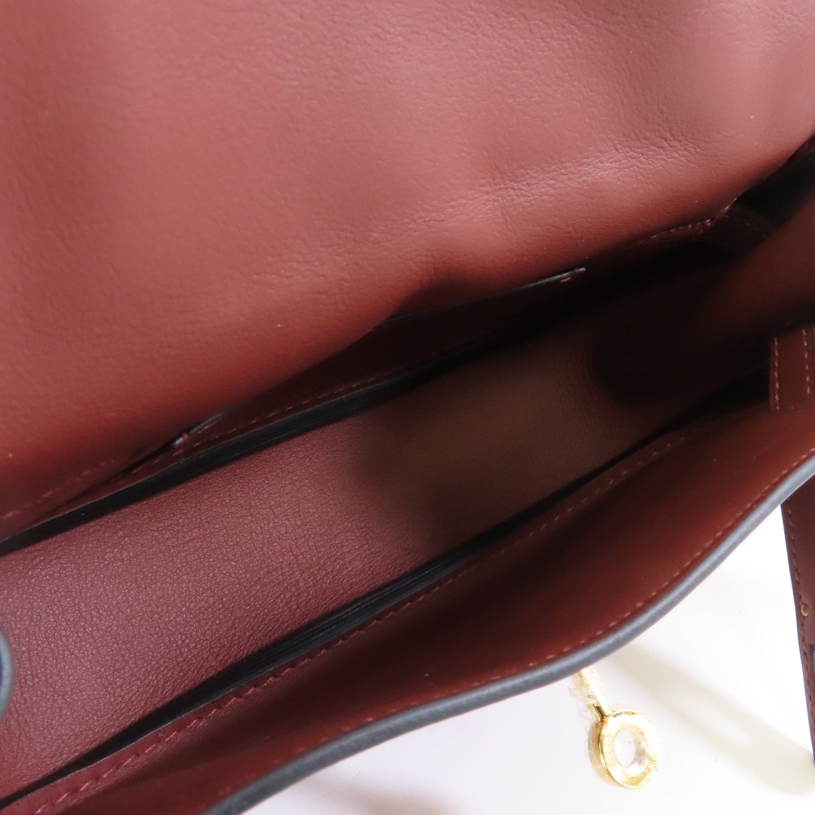HERMES 【激減優惠】Swift皮革Kelly Moove金扣肩背袋Rouge/棕色