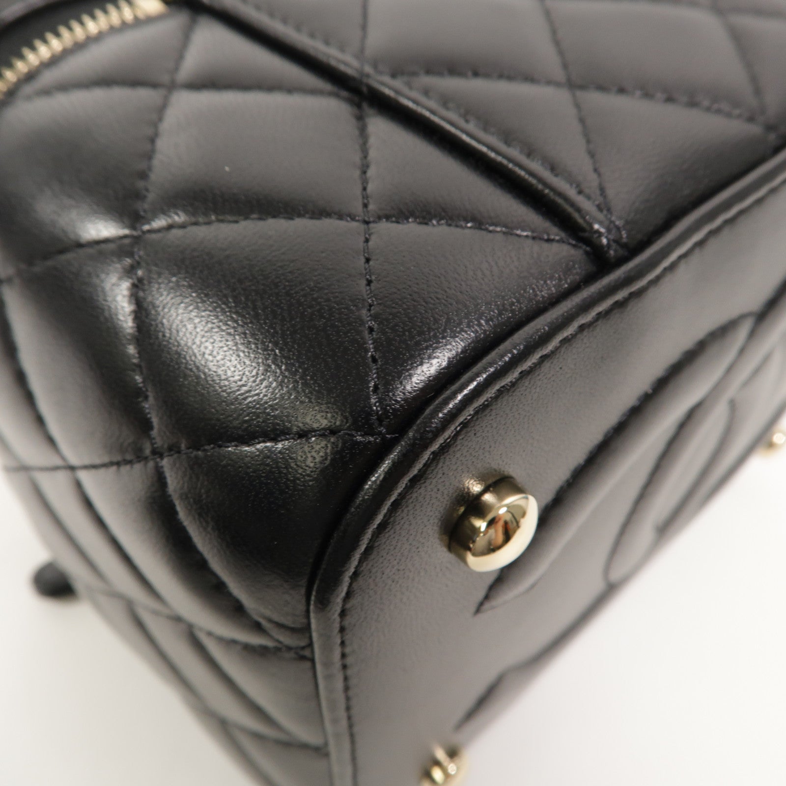 CHANEL 羊皮皮革Vanity Case With Top Handle鏈帶手挽肩背兩用袋