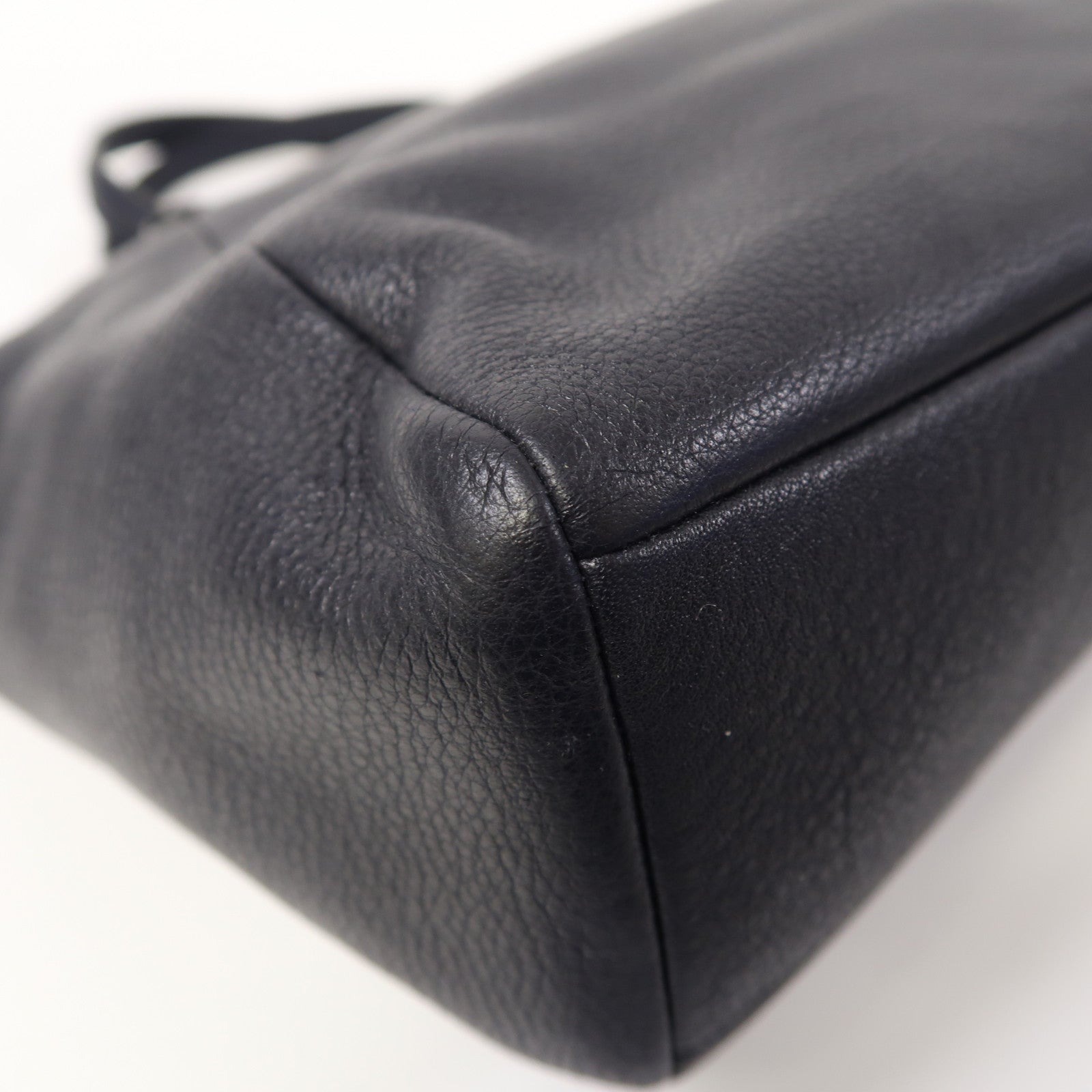 COACH 牛皮皮革Sholder Bag金扣手挽肩背兩用袋深藍色