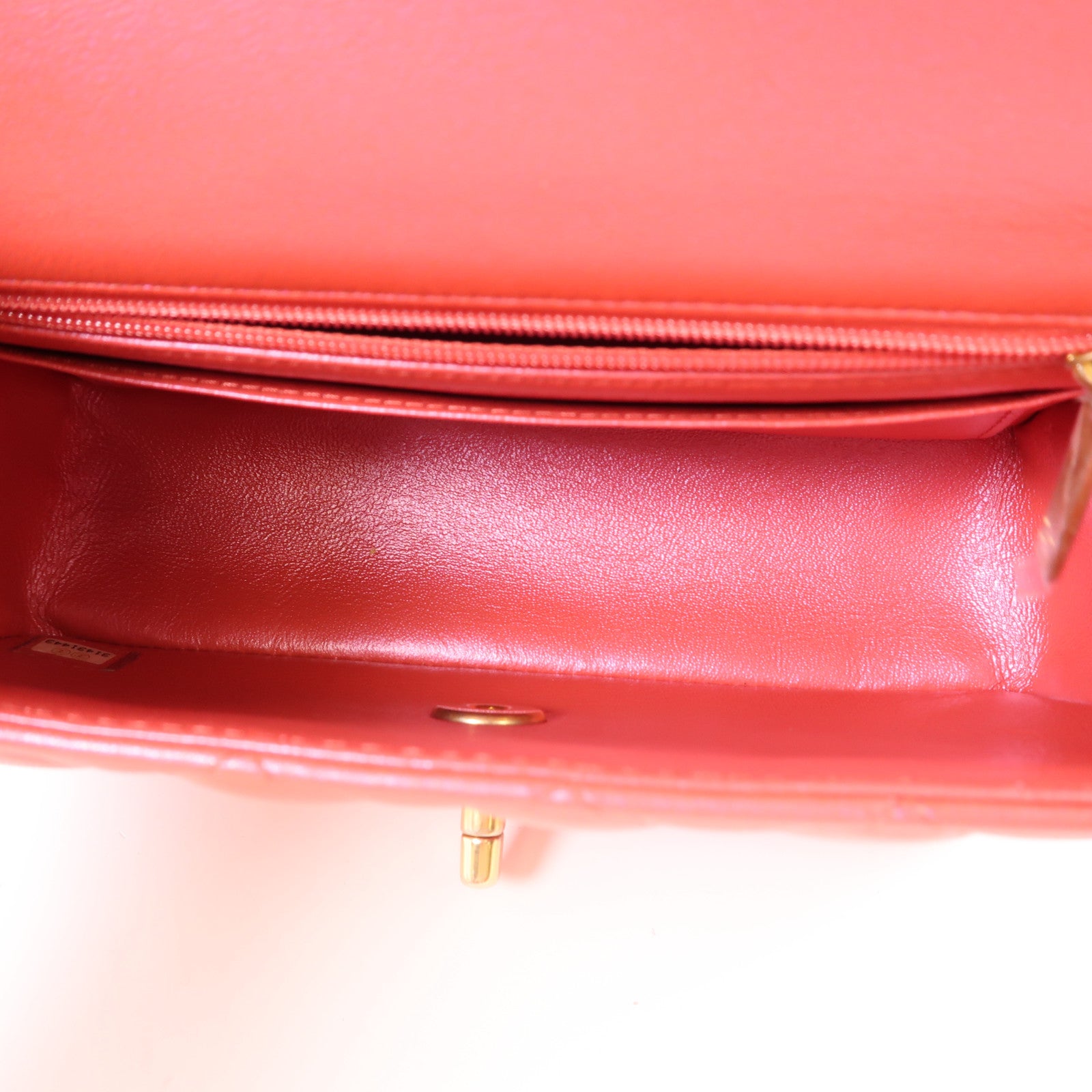 CHANEL 羊皮皮革Mini Flap Bag金扣手挽肩背兩用袋