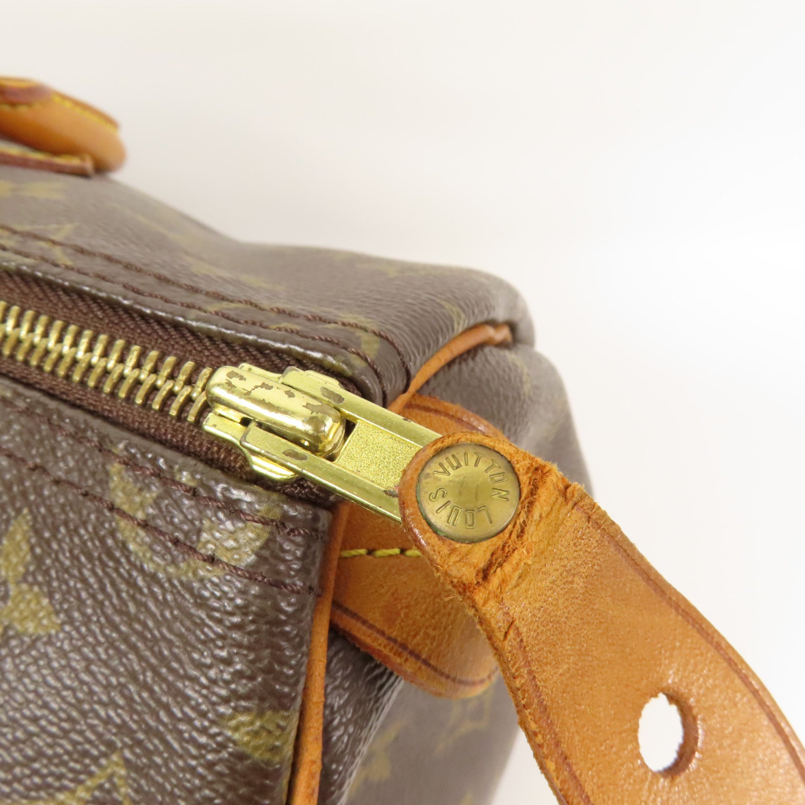 LOUIS VUITTON Monogram Speedy 30金扣手挽袋