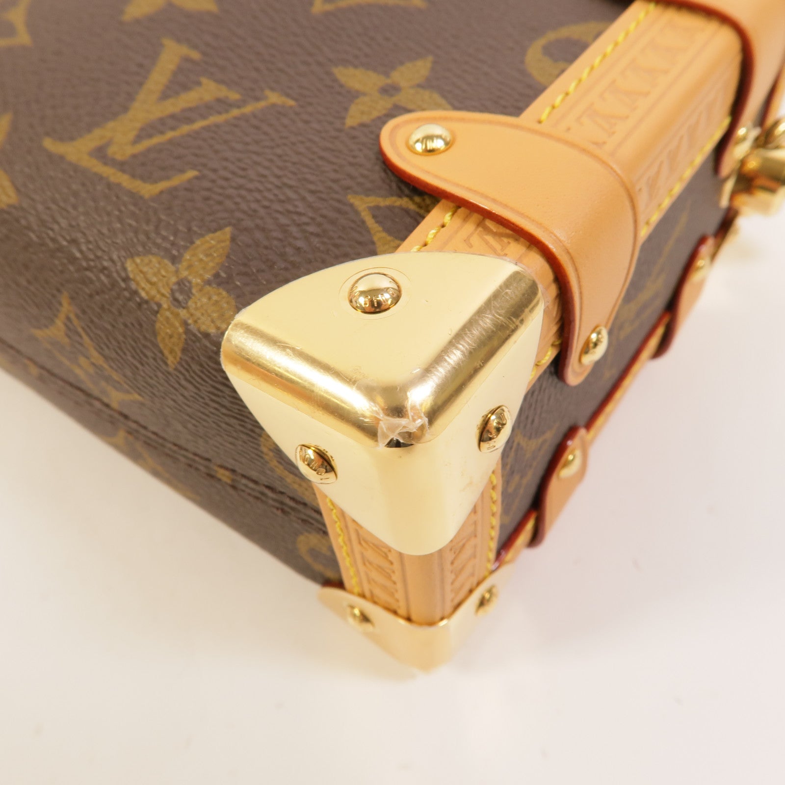 LOUIS VUITTON Monogram Side Trunk PM金扣手挽肩背兩用袋