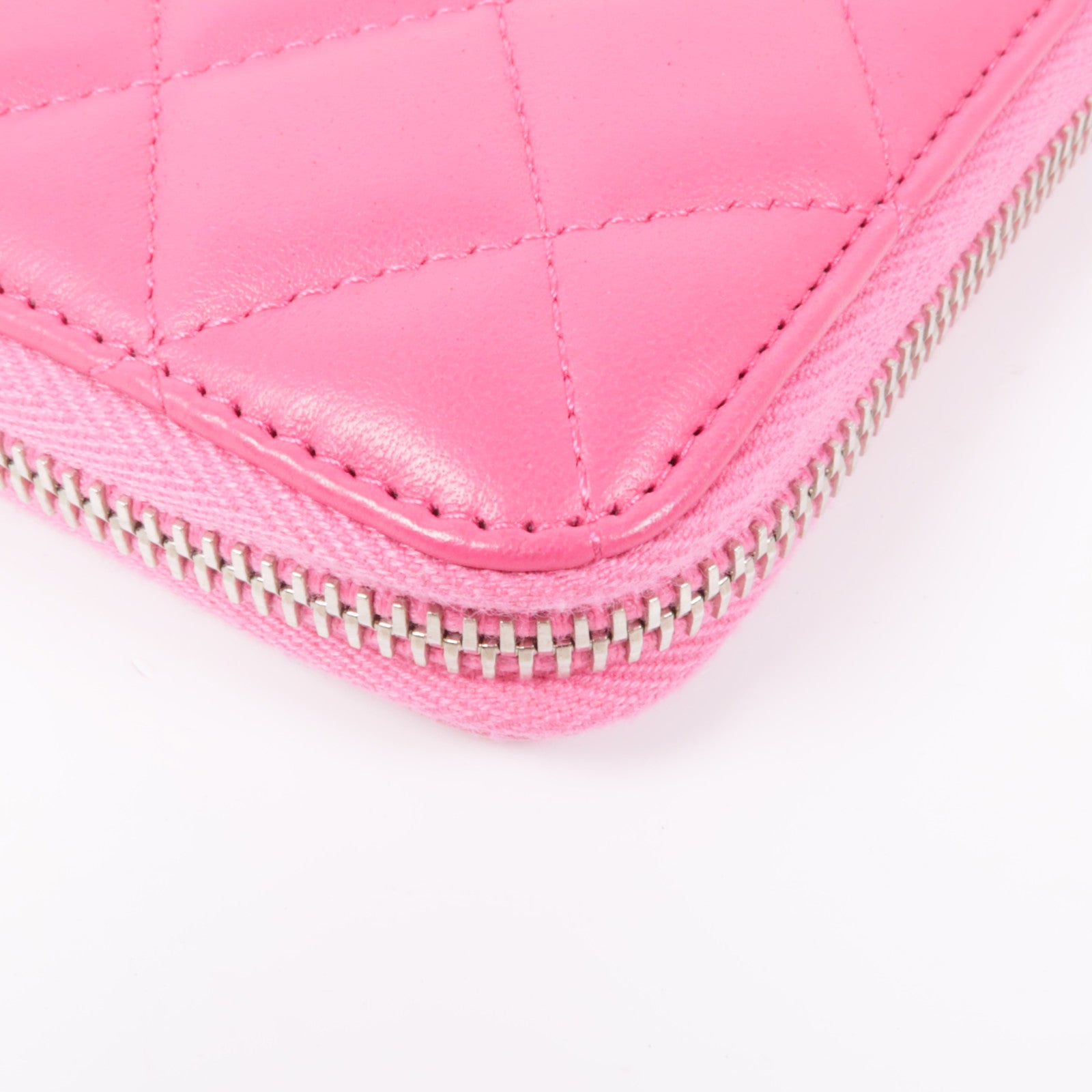 CHANEL 皮革Long Wallet銀扣長錢包