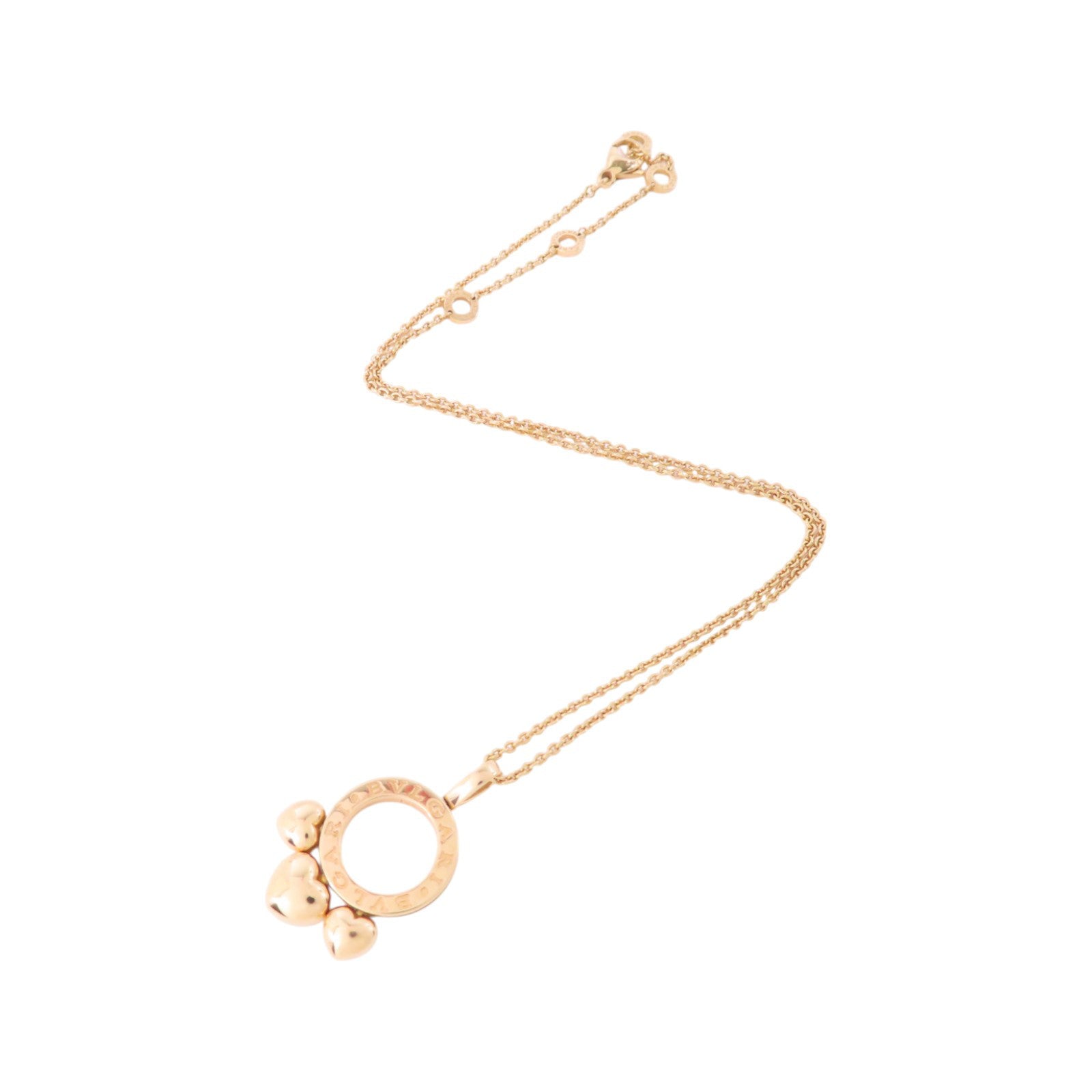 BVLGARI 18K玫瑰金Allegra Heart Necklace項鏈