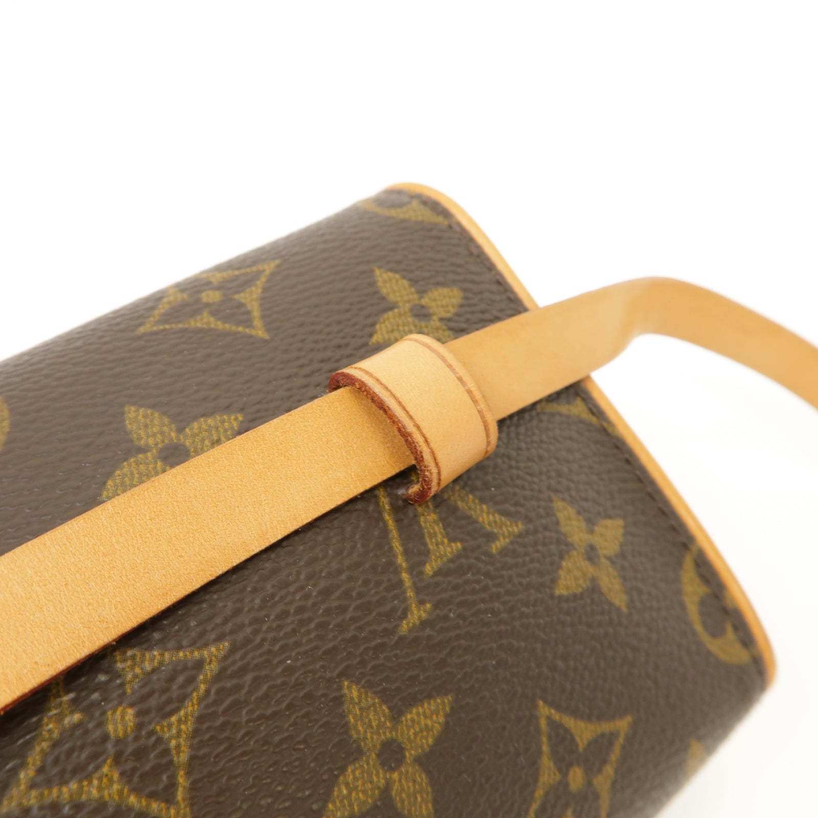 LOUIS VUITTON Monogram Pochette Florentine金扣腰包啡色