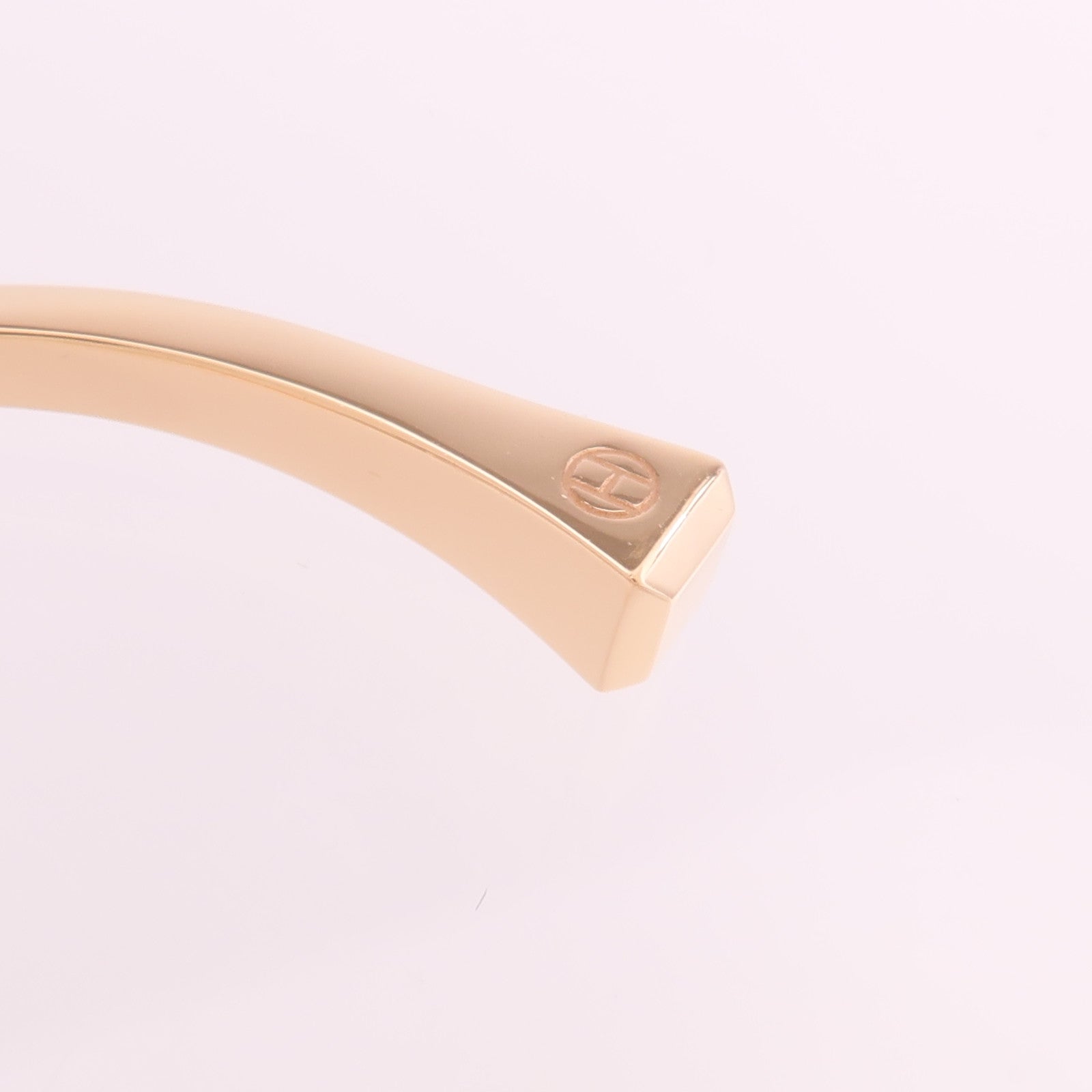 HERMES 18K玫瑰金Clou De Forge手鐲