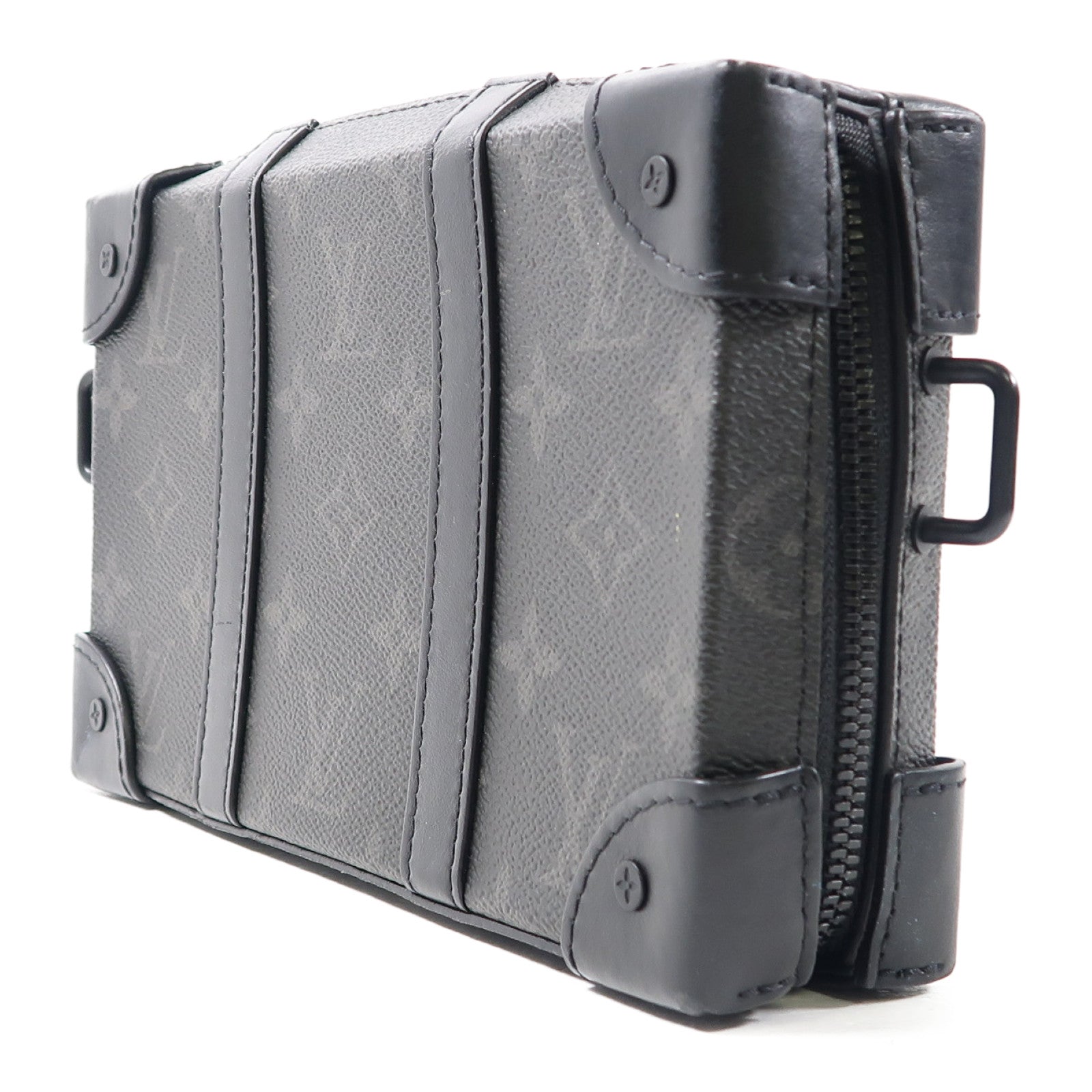 LOUIS VUITTON Monogram Eclipse Soft Trunk Wallet肩背袋黑色