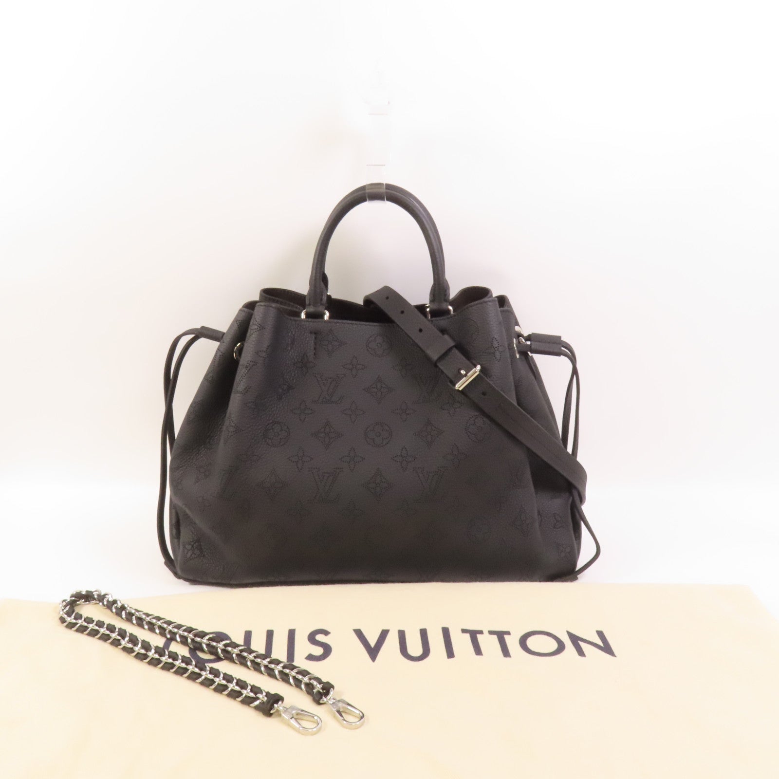 LOUIS VUITTON Mahina Bella Tote銀扣鏈帶手挽肩背兩用袋