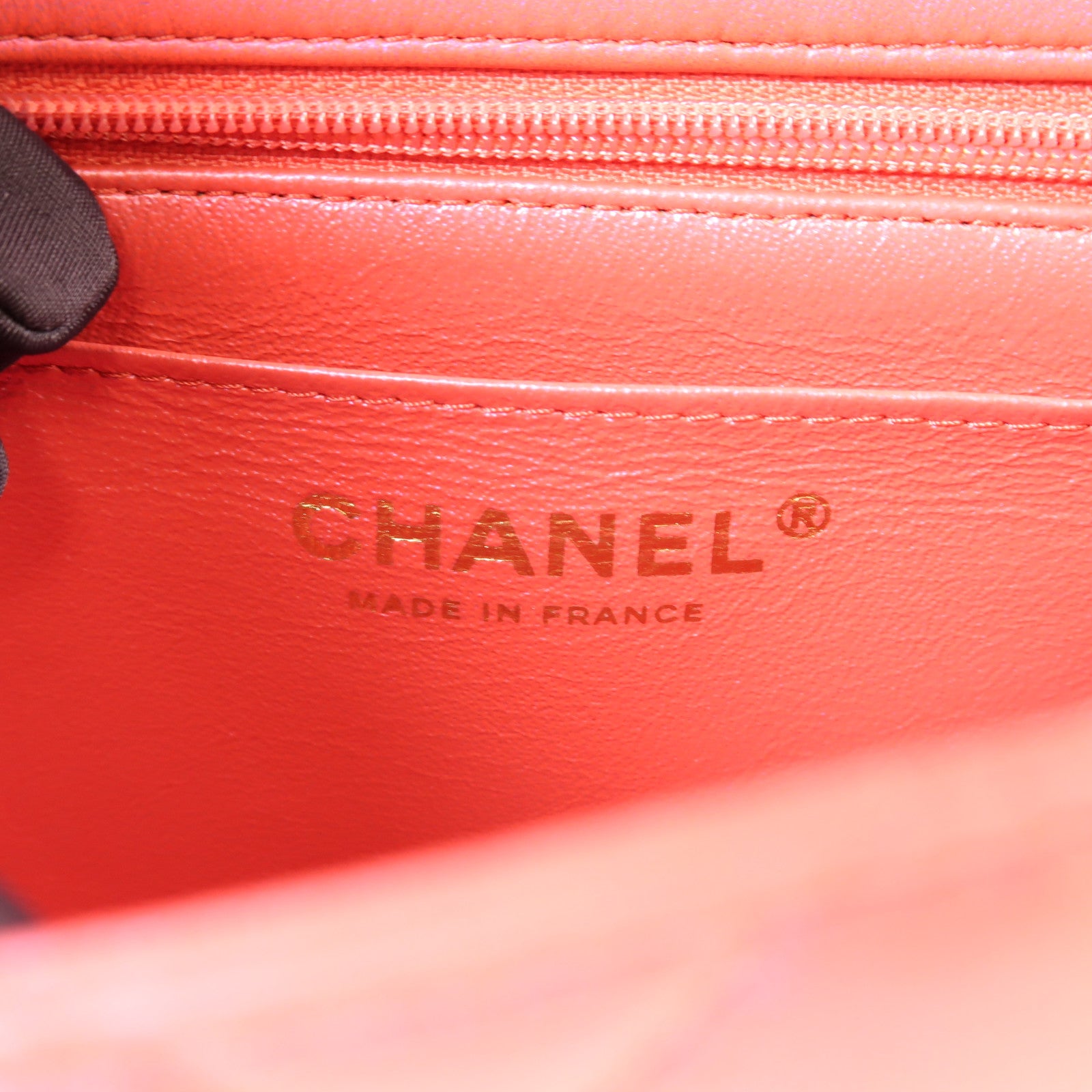 CHANEL 羊皮皮革Mini Flap Bag金扣手挽肩背兩用袋