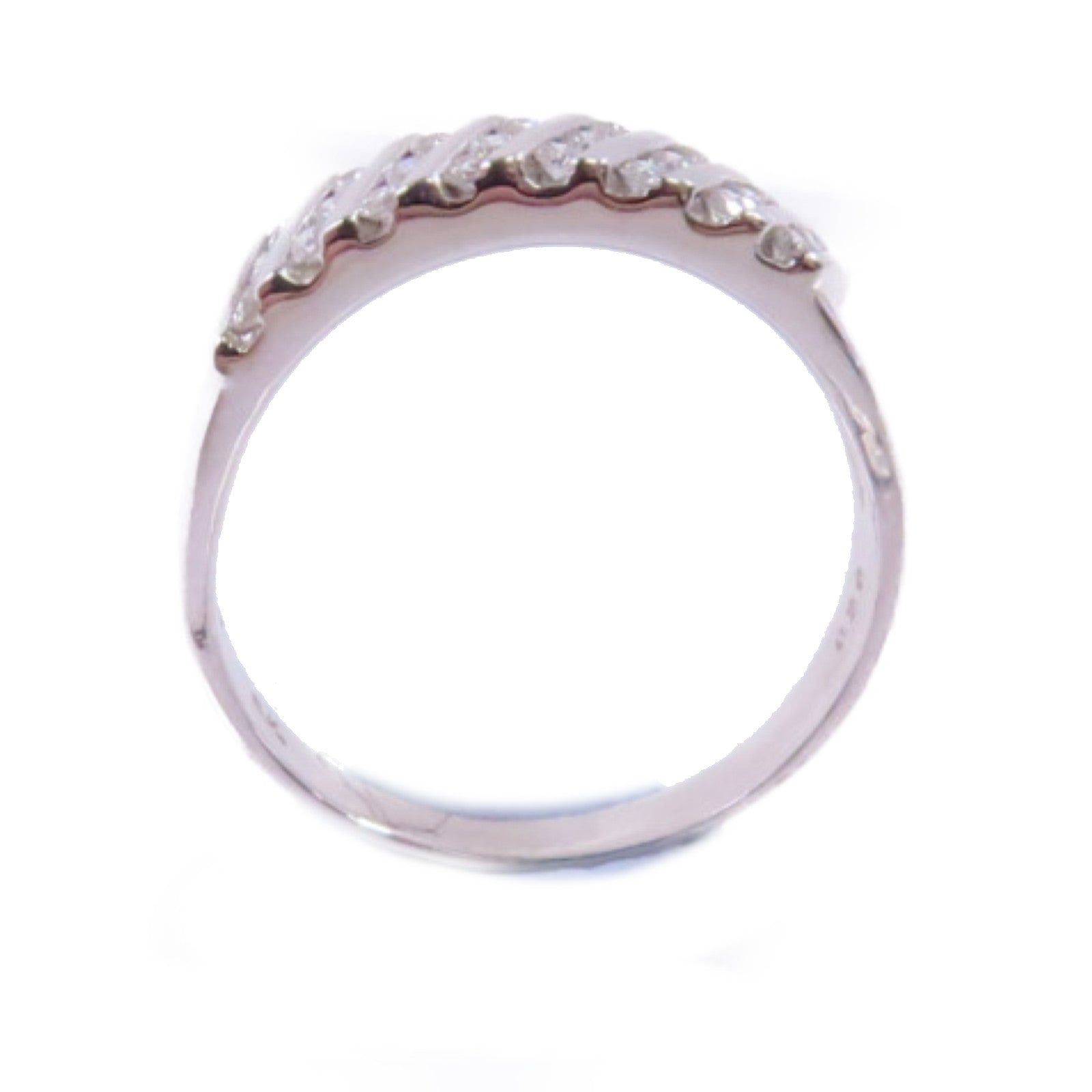 JEWELRY (PRICE DOWN) 0.30ct Diamond Ring US#7.5 18K White Gold