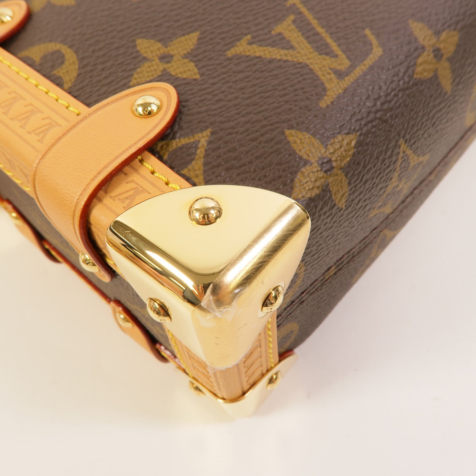 LOUIS VUITTON Monogram Side Trunk PM金扣手挽肩背兩用袋
