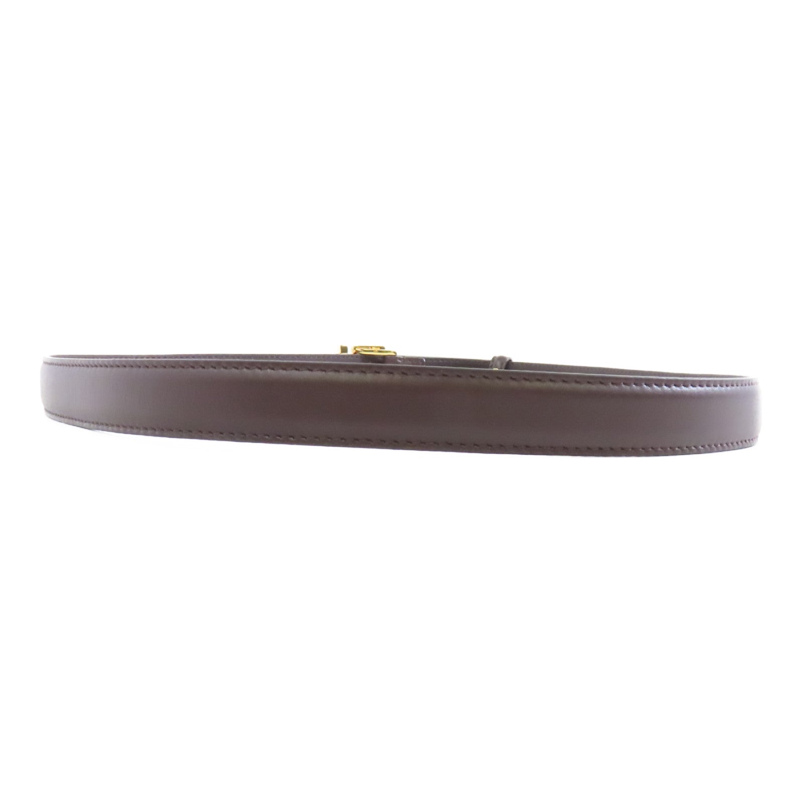 FENDI 牛皮皮革Belt 95cm金扣皮帶棕色