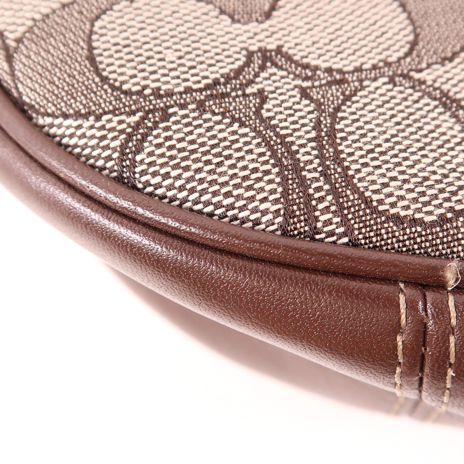 COACH 帆布Shoulder Bag銀扣肩背袋