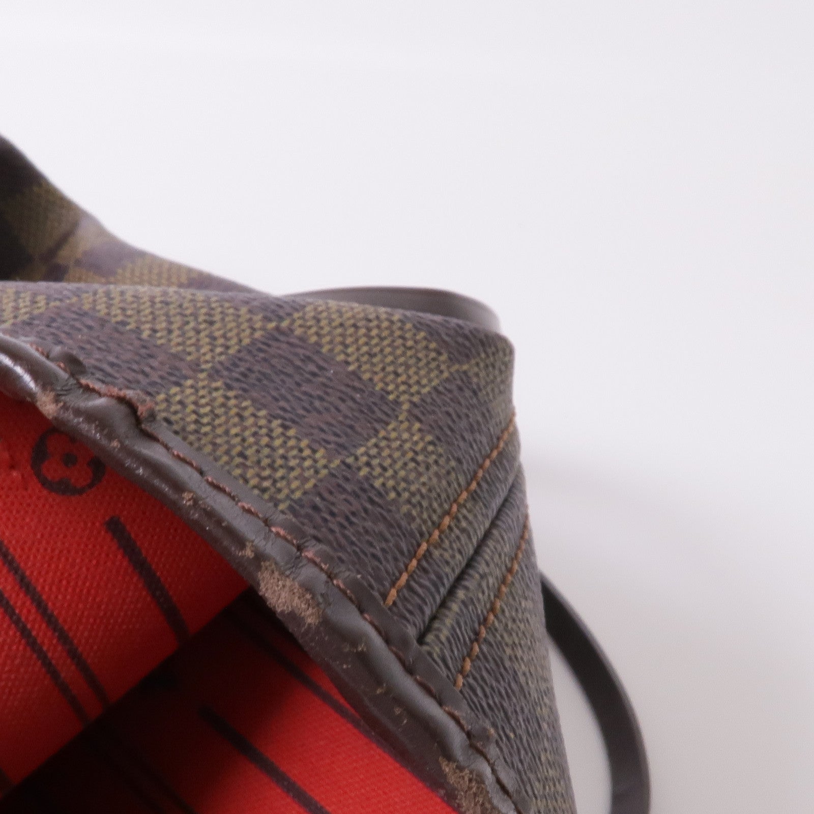 LOUIS VUITTON Damier Neverfull MM金扣肩背袋/手挽袋