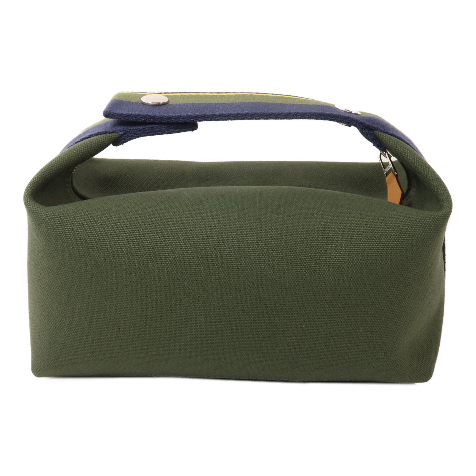 HERMES 帆布Bride-a-Brac H Pavillon Case Small手挽袋Kaki