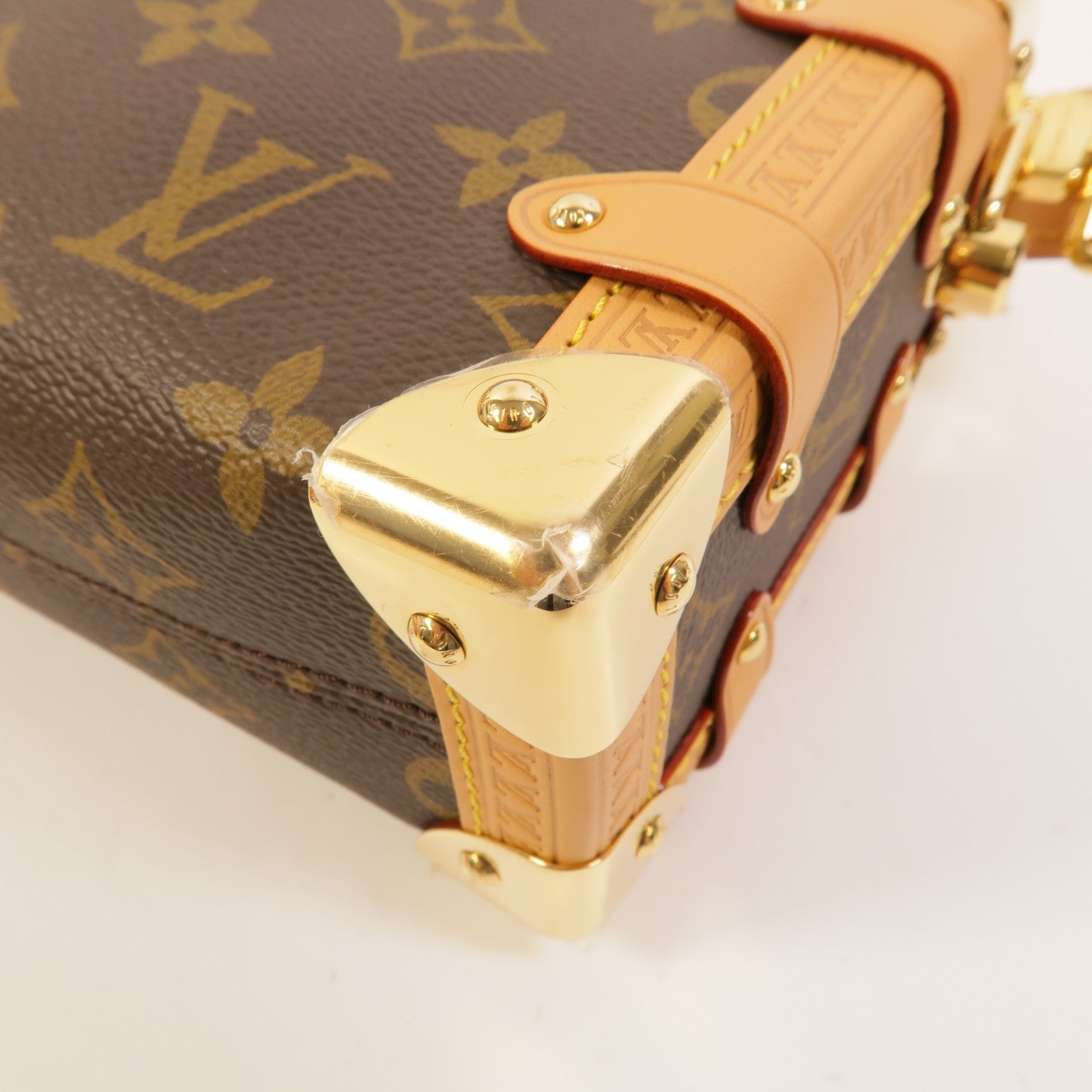 LOUIS VUITTON Monogram Side Trunk PM金扣手挽肩背兩用袋
