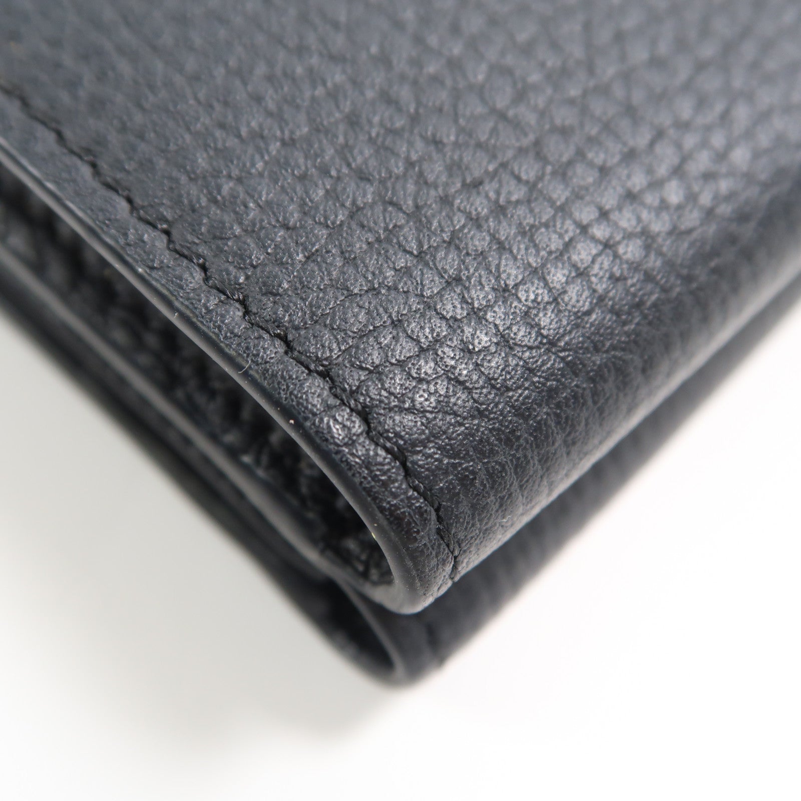 LOEWE SHW Anagram Trifold Wallet C821TR2X16 Calfskin Leather Black