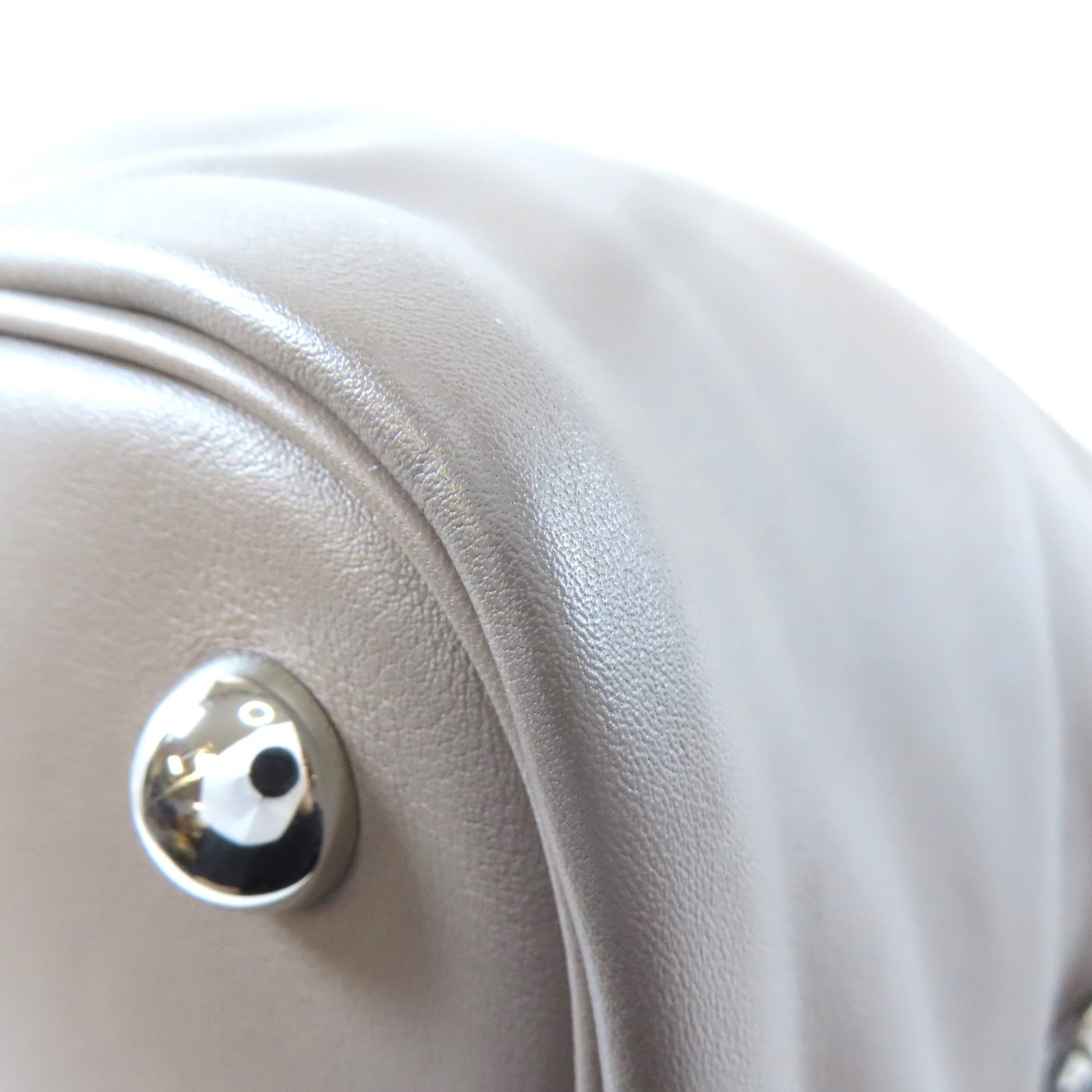HERMES Sikkim皮革Bolide Relax 45銀扣手挽袋Gris Souris/灰色