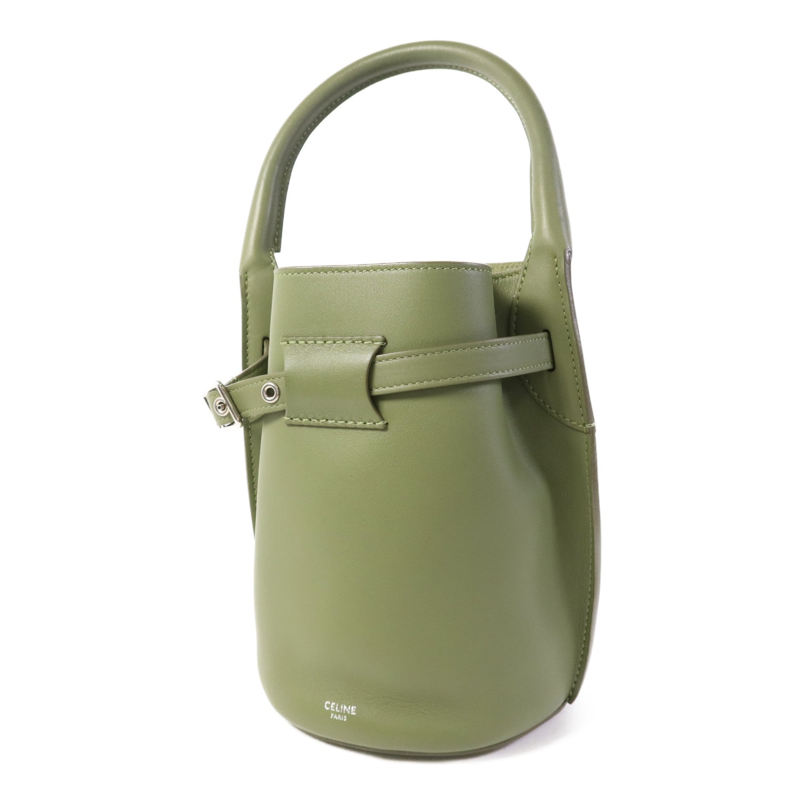 CELINE 牛皮皮革Nano Bucket銀扣手挽肩背兩用袋
