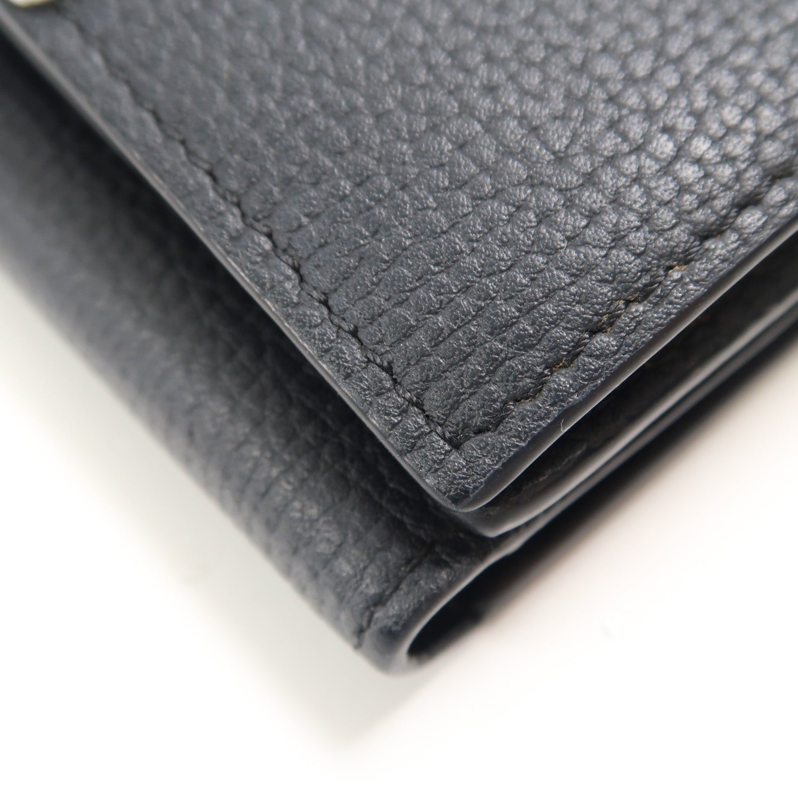 LOEWE SHW Anagram Trifold Wallet C821TR2X16 Calfskin Leather Black