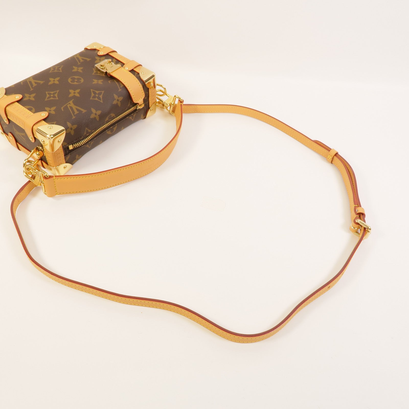 LOUIS VUITTON Monogram Side Trunk PM金扣手挽肩背兩用袋