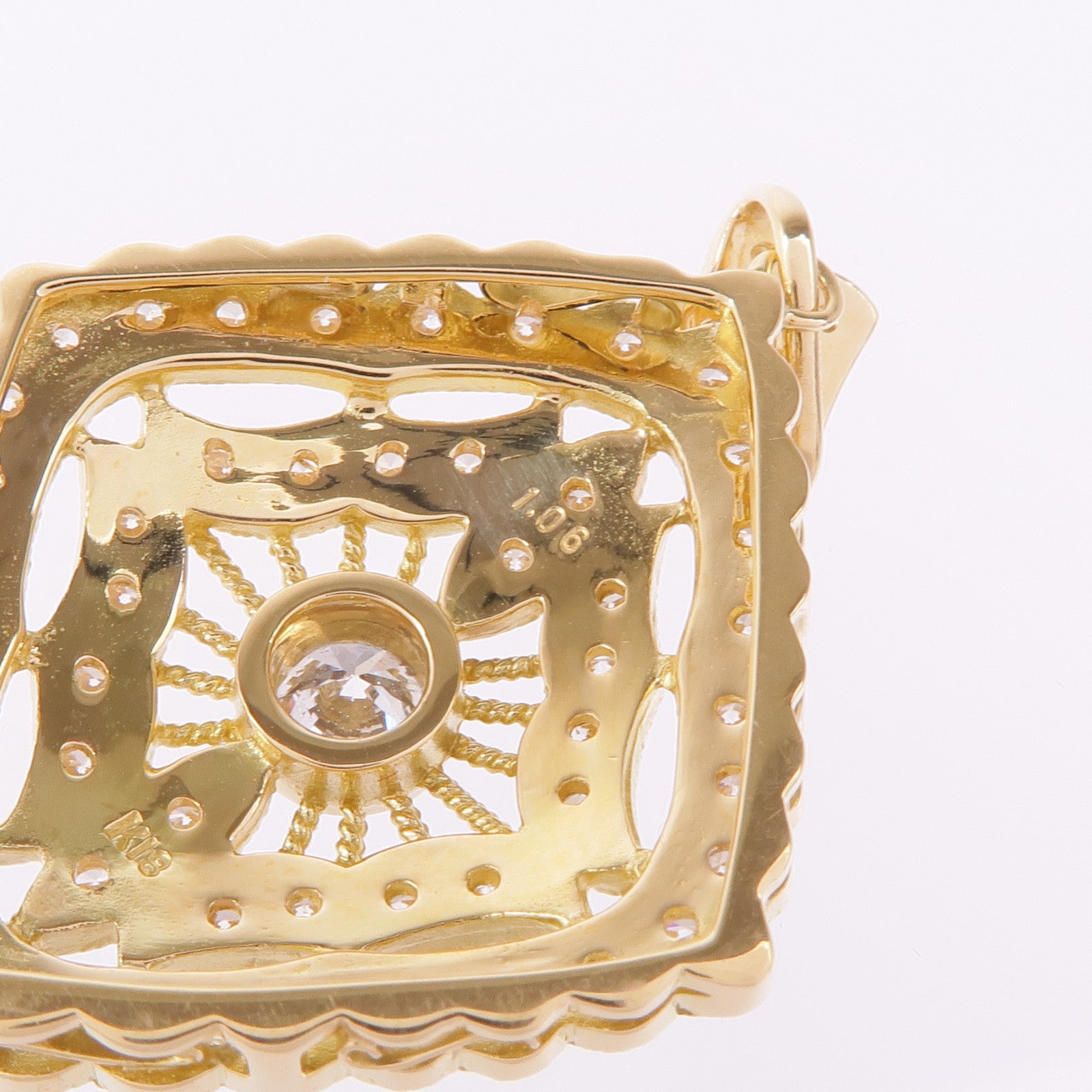 JEWELRY 18K黃金Diamond Pendant Top鑽石吊墜