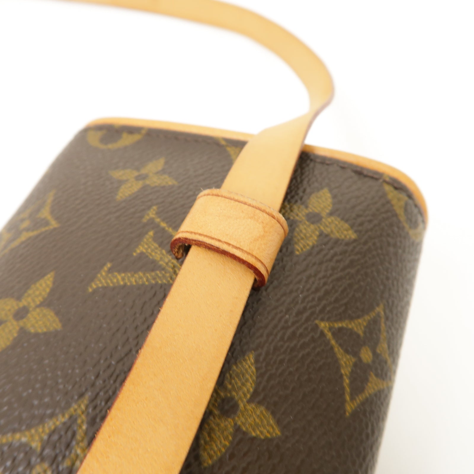 LOUIS VUITTON Monogram Pochette Florentine金扣腰包啡色