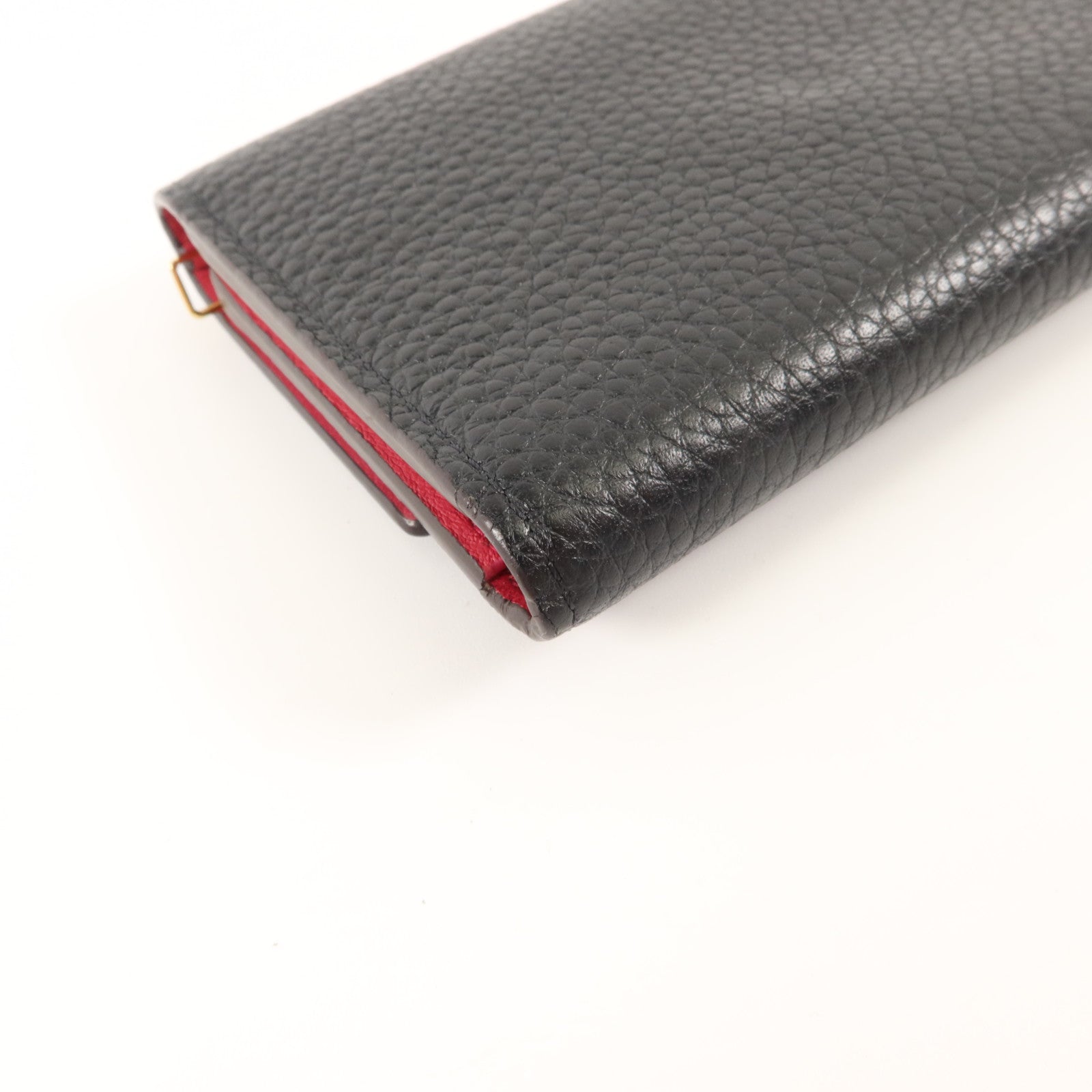 LOUIS VUITTON 牛皮皮革Capucines Wallet金扣錢包